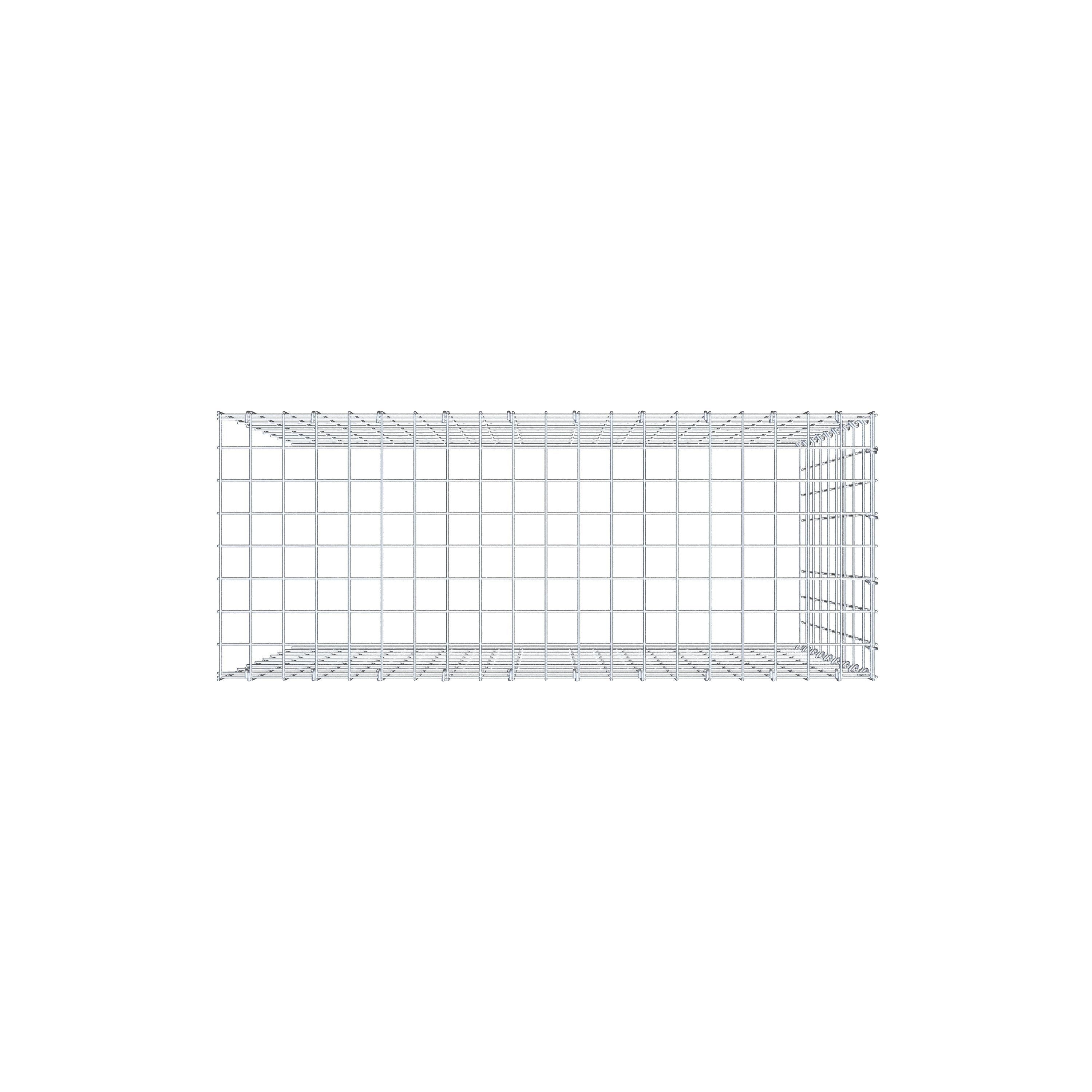 Gabion monté type 4 100 cm x 90 cm x 40 cm (L x H x P), maillage 5 cm x 10 cm, anneau en C