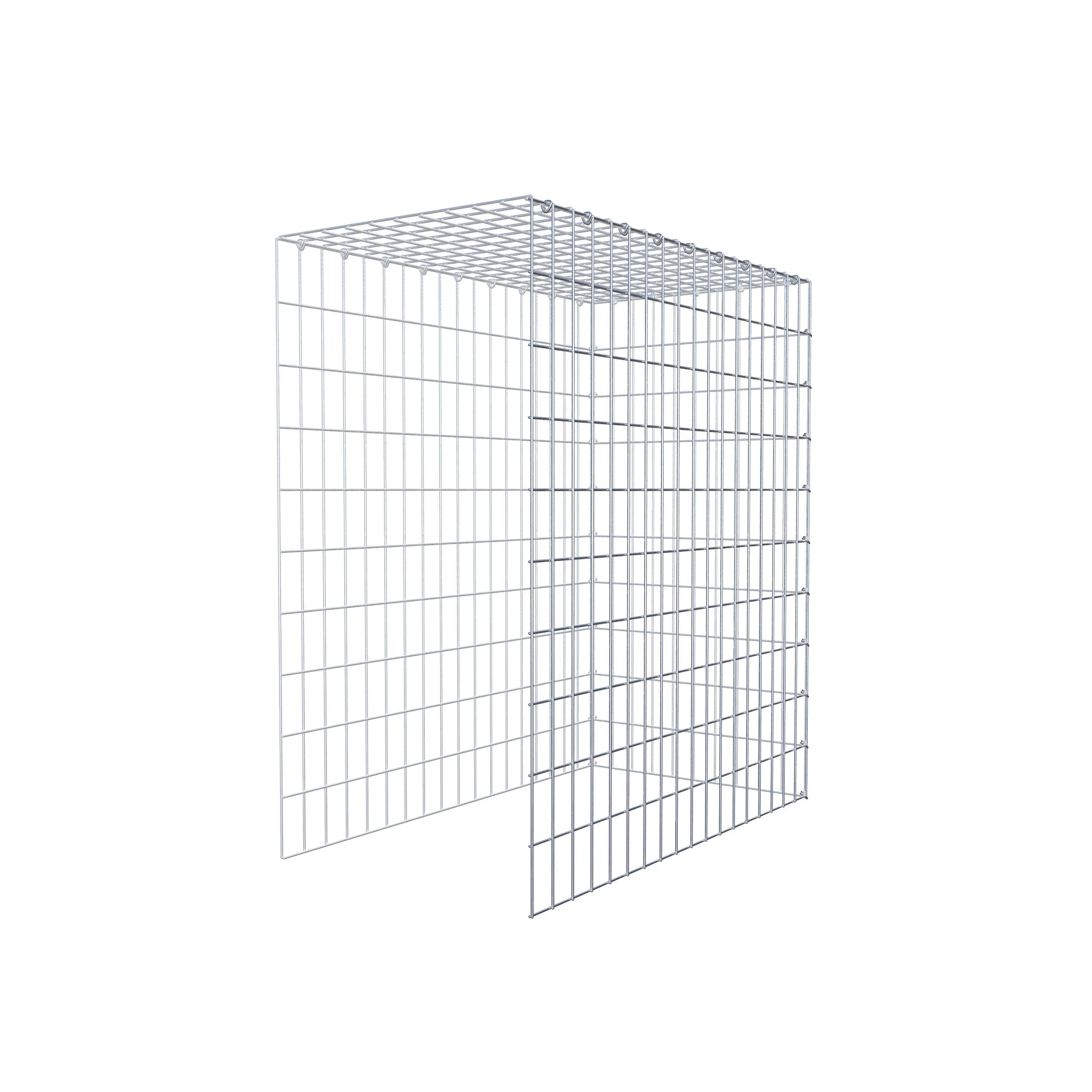 Gabion monté type 4 100 cm x 90 cm x 50 cm (L x H x P), maillage 5 cm x 10 cm, anneau en C