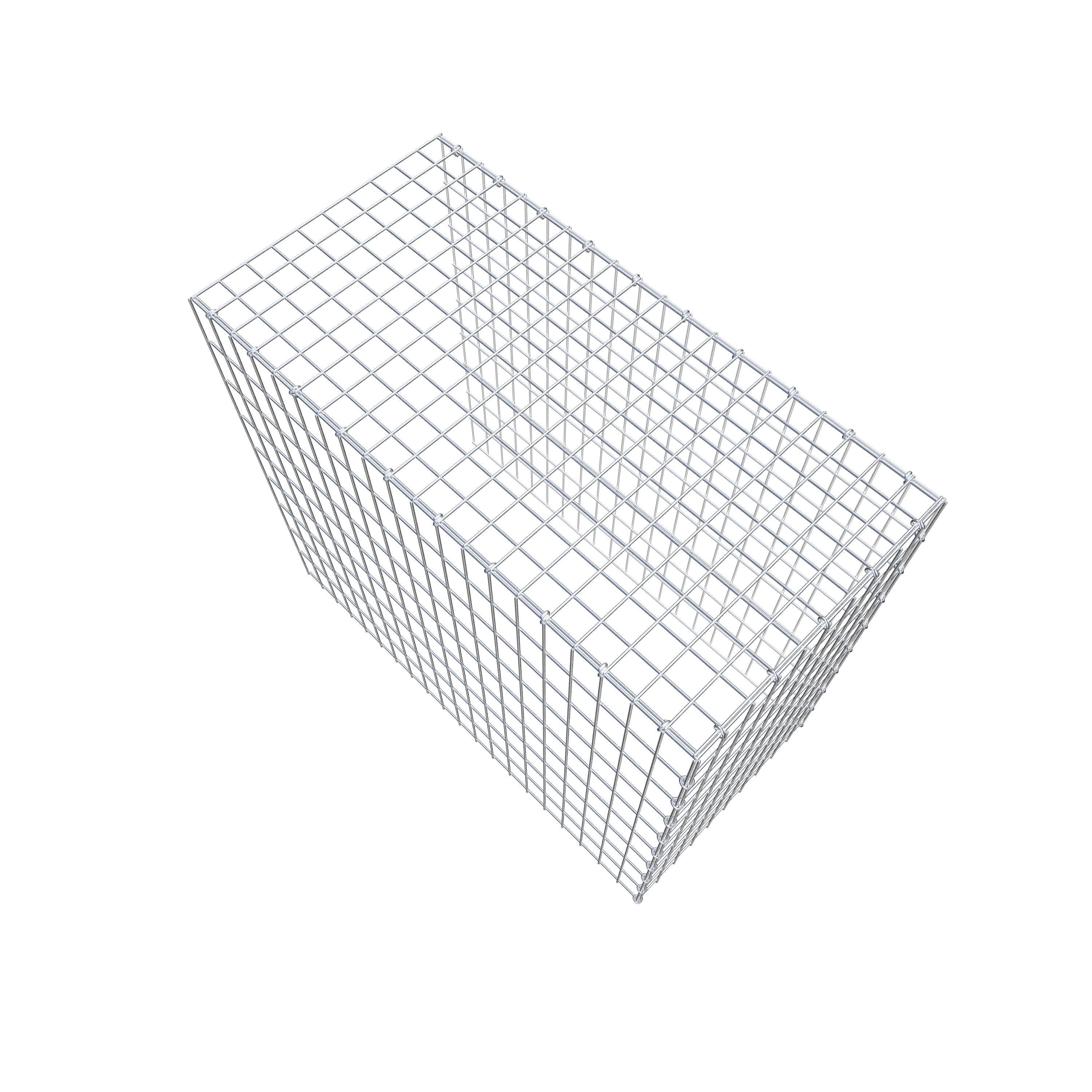 Gabion monté type 4 100 cm x 90 cm x 50 cm (L x H x P), maillage 5 cm x 10 cm, anneau en C