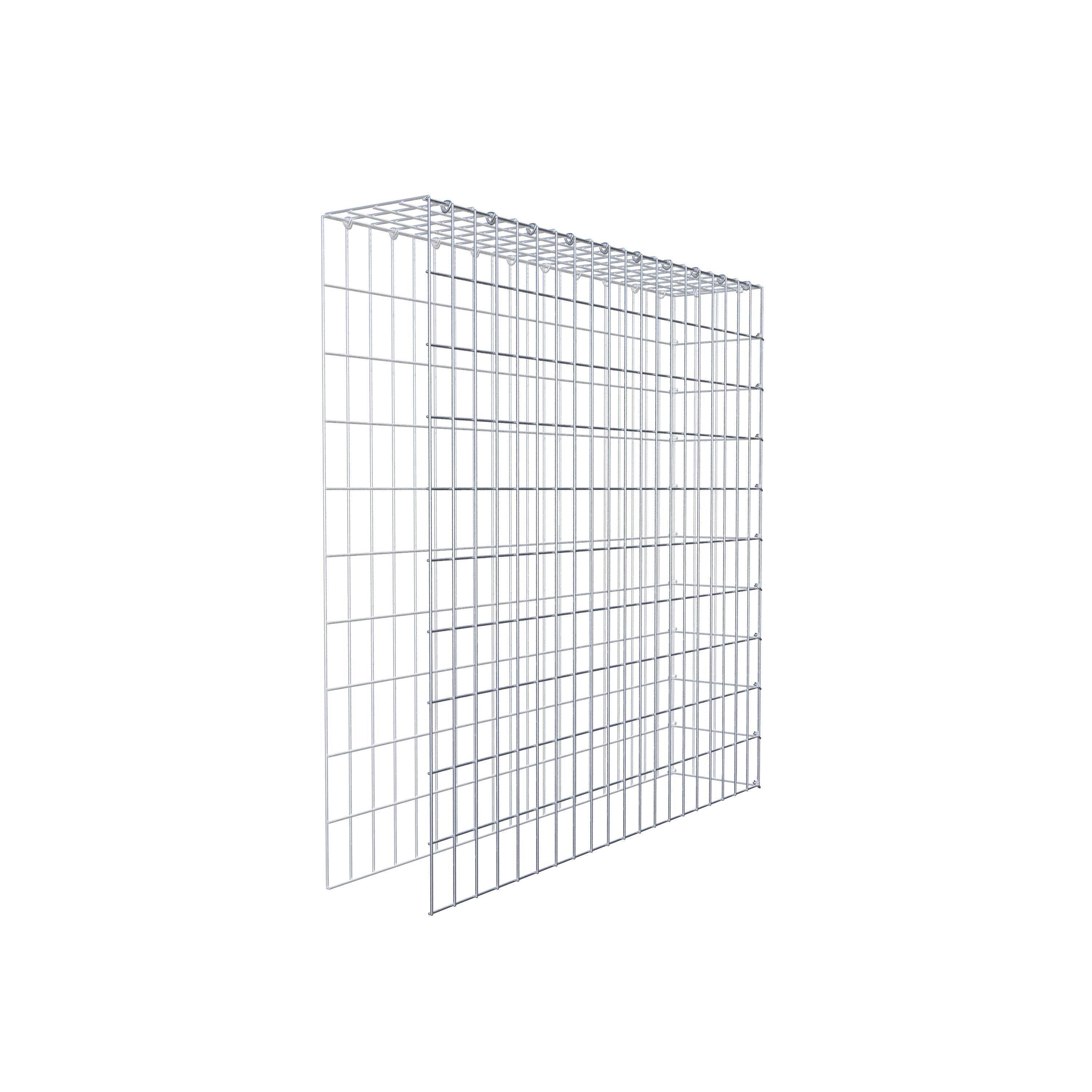 Gabion monté type 4 100 cm x 100 cm x 20 cm (L x H x P), maillage 5 cm x 10 cm, anneau en C