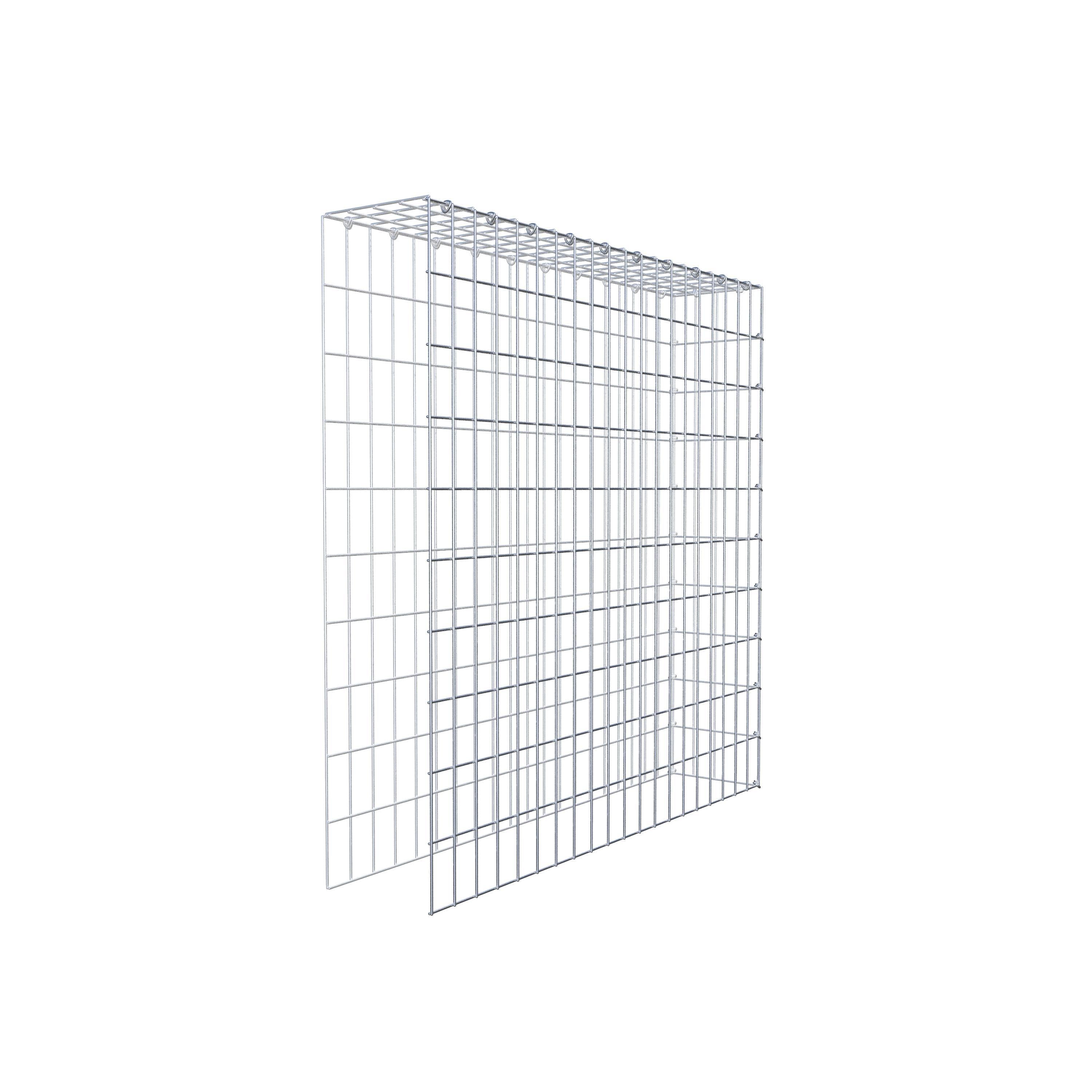 Fourche rapportée type 4 100 cm x 100 cm x 20 cm (L x H x P), mailles 5 cm x 10 cm, anneau en C