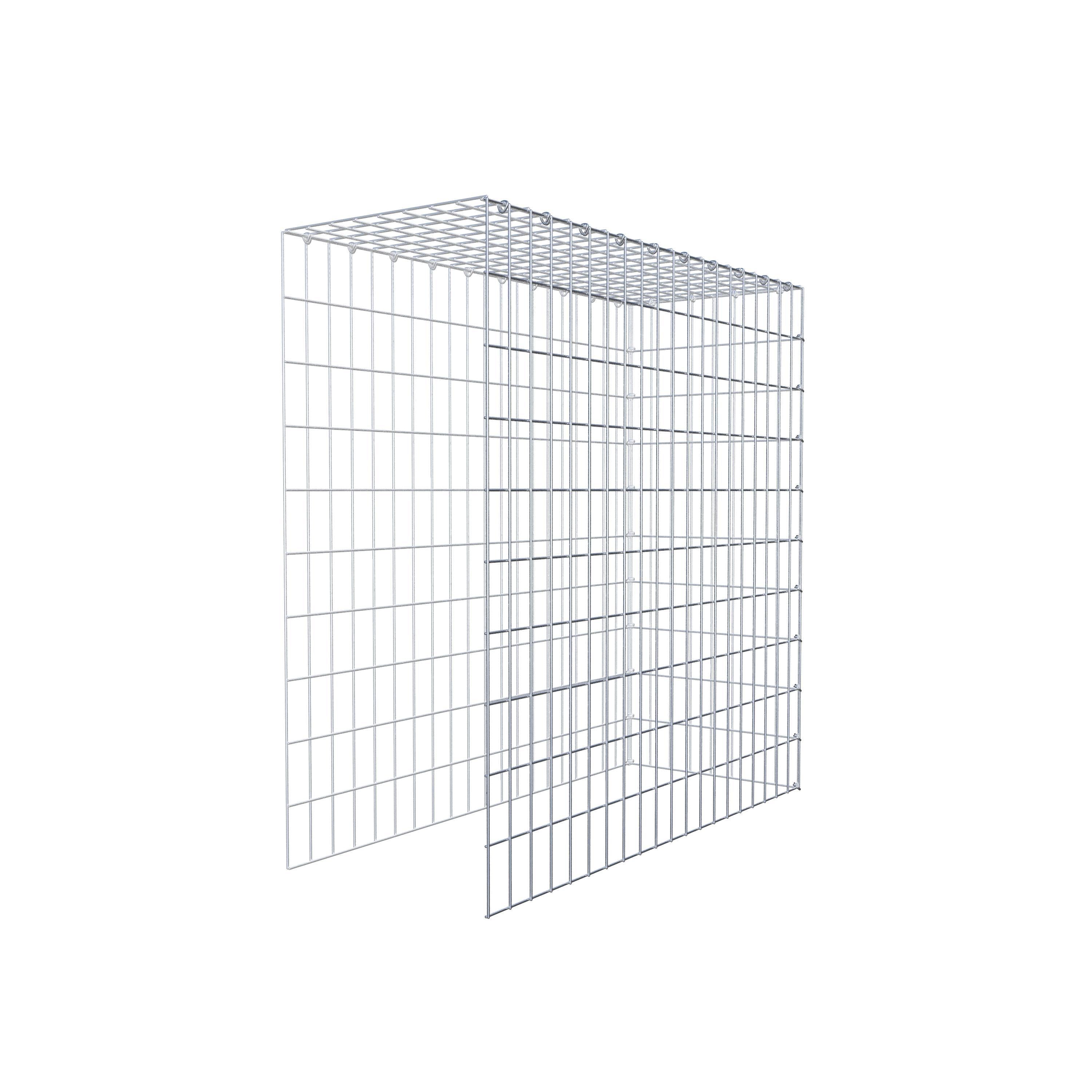 Gabion monté type 4 100 cm x 100 cm x 40 cm (L x H x P), maillage 5 cm x 10 cm, anneau en C