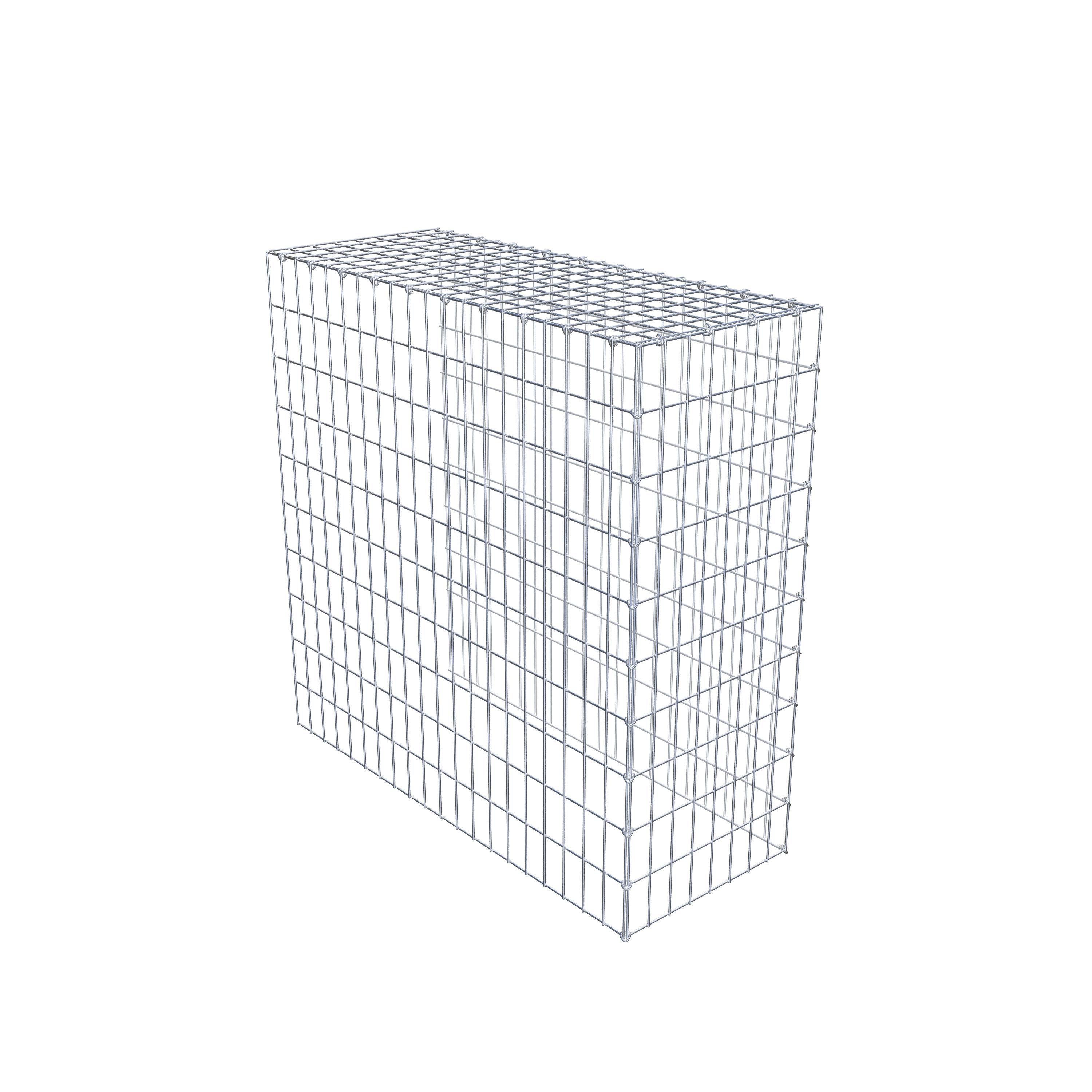 Gabion monté type 4 100 cm x 100 cm x 40 cm (L x H x P), maillage 5 cm x 10 cm, anneau en C