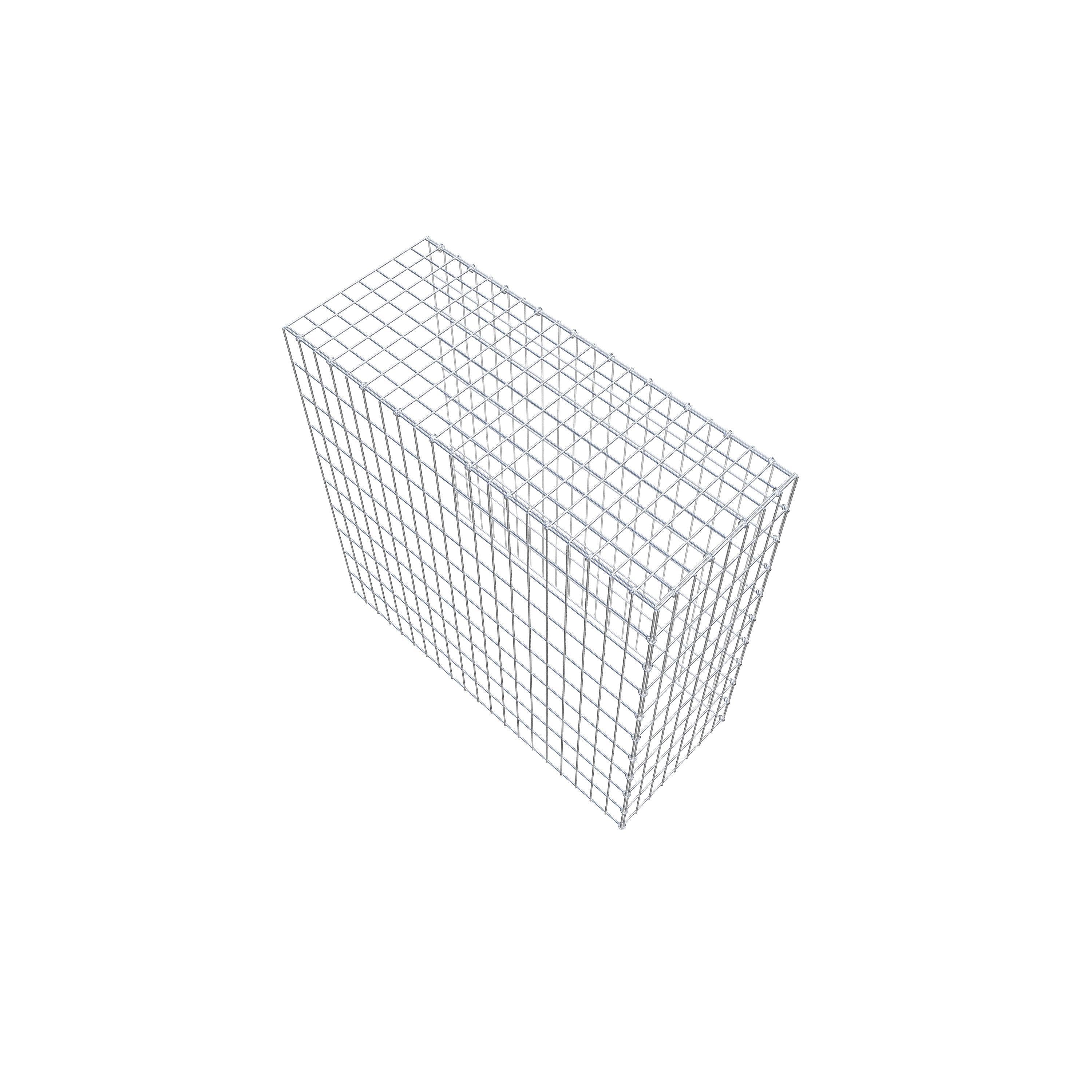 Gabion monté type 4 100 cm x 100 cm x 40 cm (L x H x P), maillage 5 cm x 10 cm, anneau en C