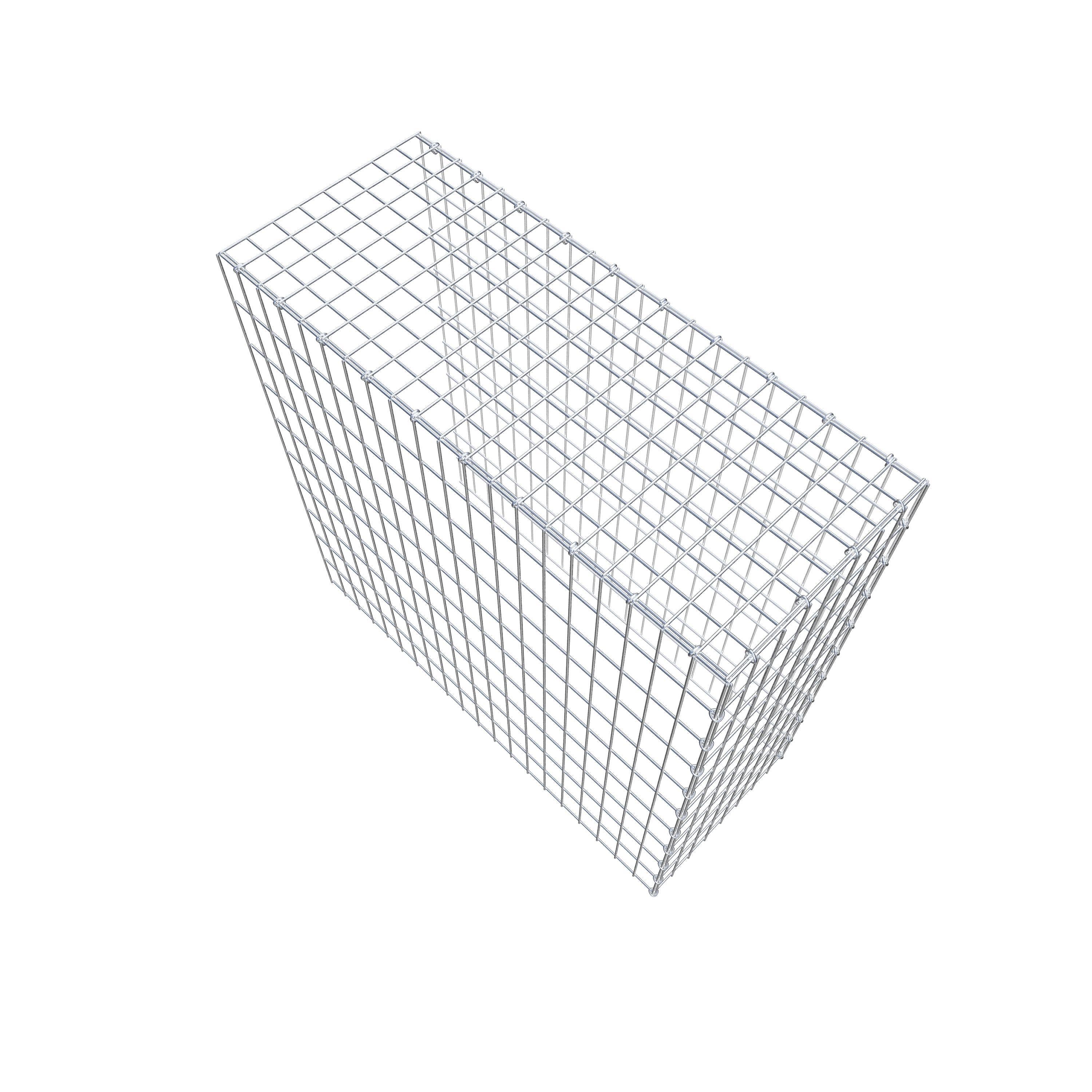 Gabion monté type 4 100 cm x 100 cm x 40 cm (L x H x P), maillage 5 cm x 10 cm, anneau en C