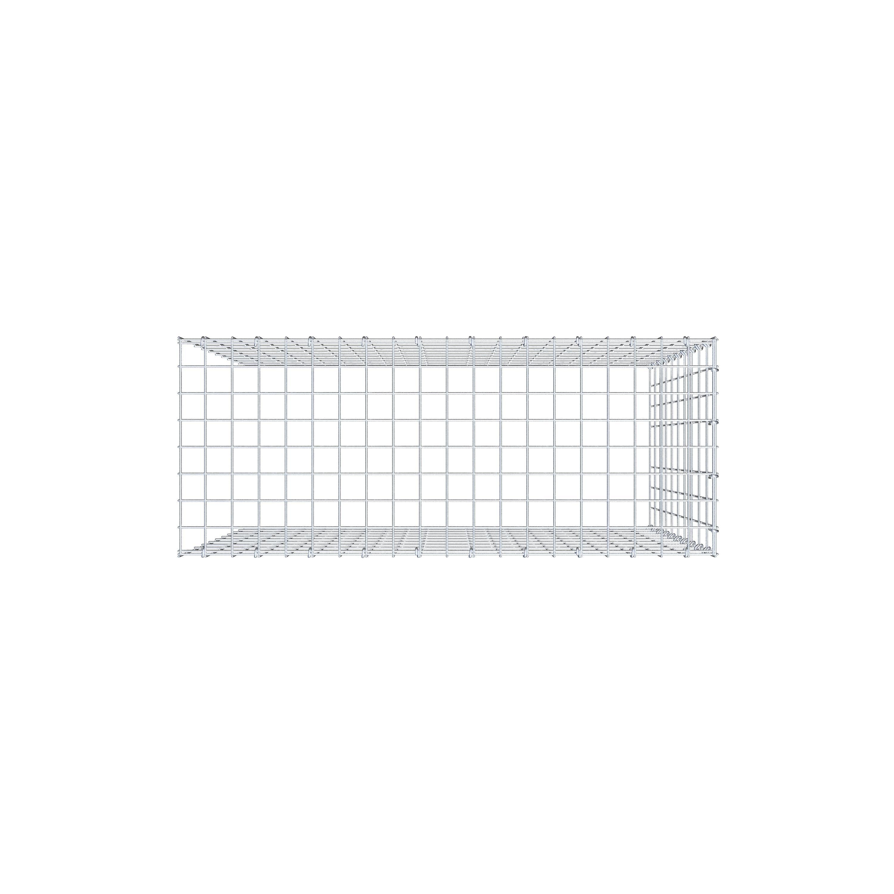 Fourche rapportée type 4 100 cm x 100 cm x 40 cm (L x H x P), mailles 5 cm x 10 cm, anneau C