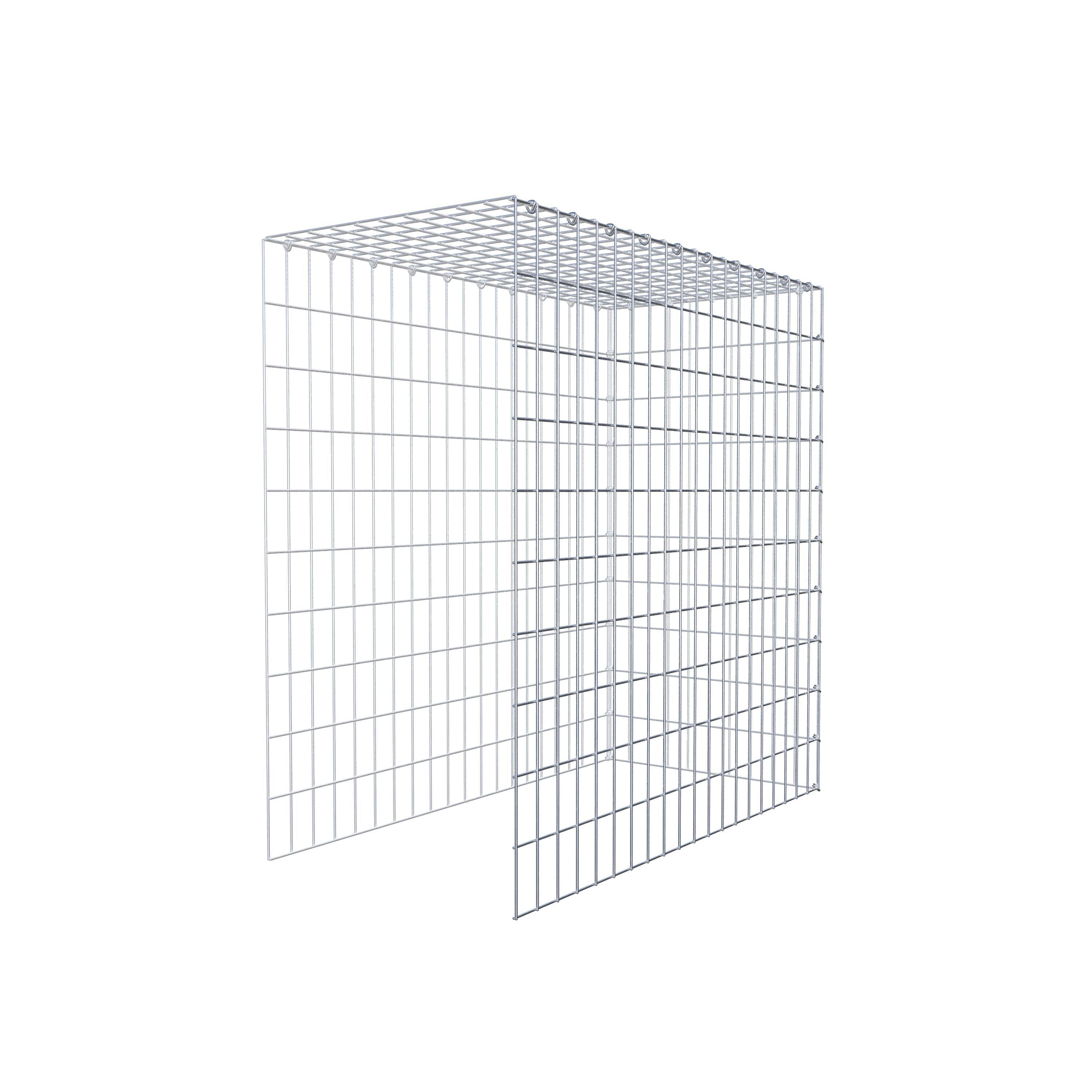 Gabion monté type 4 100 cm x 100 cm x 50 cm (L x H x P), maillage 5 cm x 10 cm, anneau en C