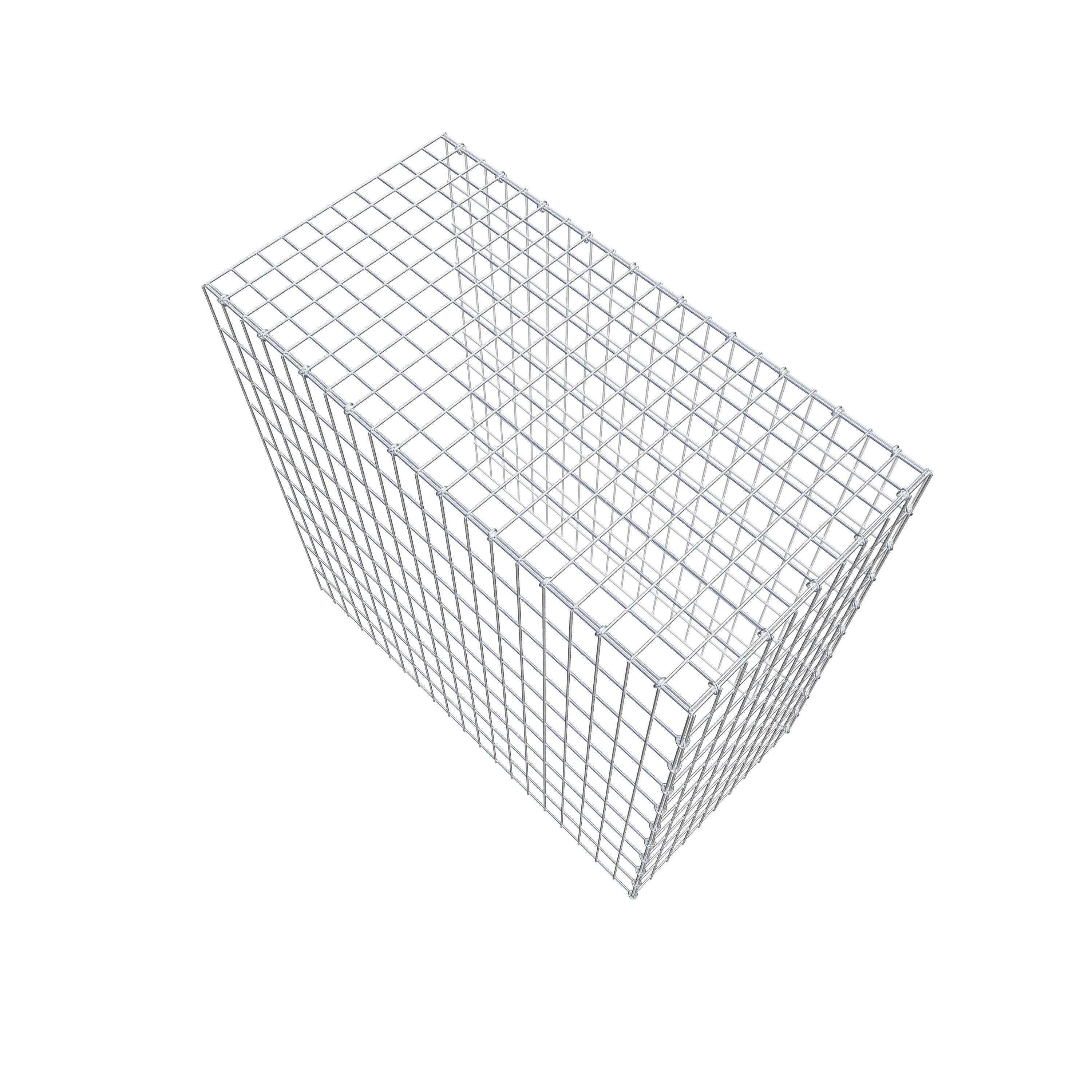 Gabion monté type 4 100 cm x 100 cm x 50 cm (L x H x P), maillage 5 cm x 10 cm, anneau en C