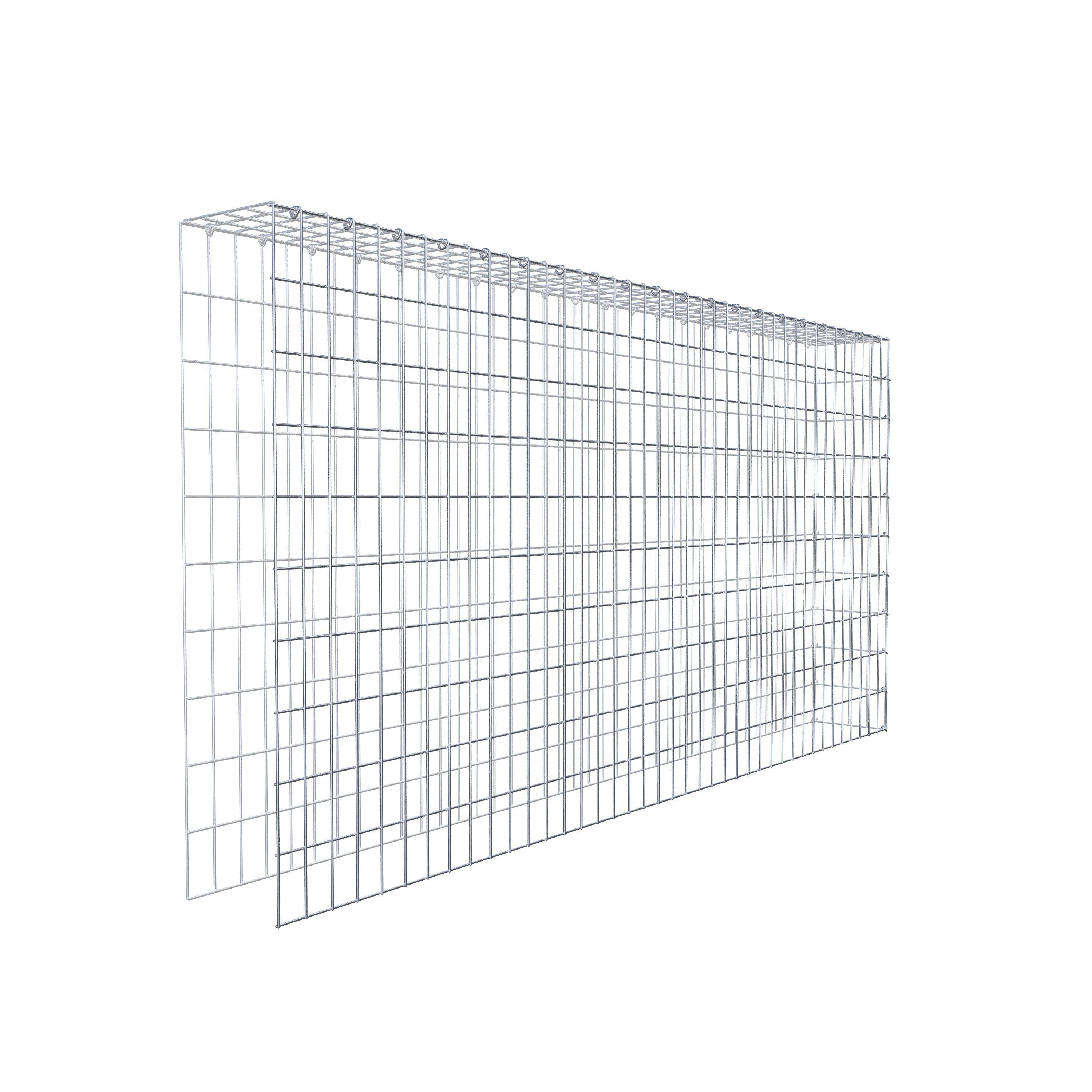 Gabion monté type 4 200 cm x 100 cm x 20 cm (L x H x P), maillage 5 cm x 10 cm, anneau en C