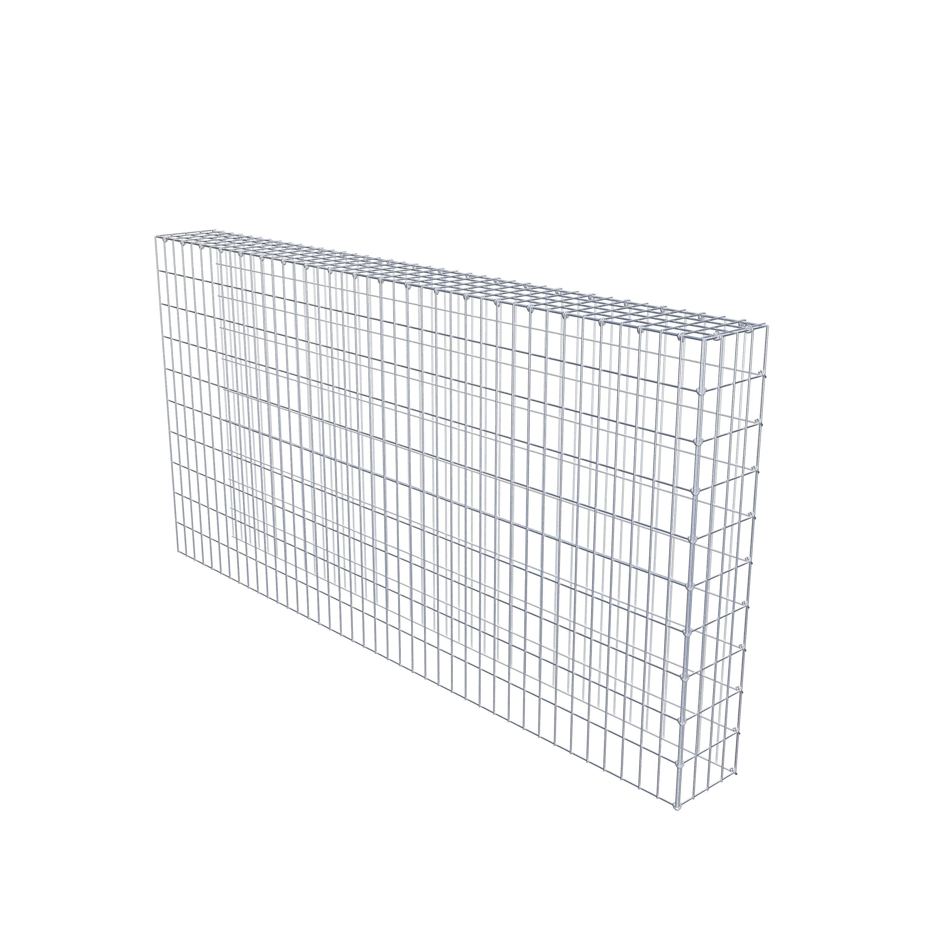 Gabion monté type 4 200 cm x 100 cm x 20 cm (L x H x P), maillage 5 cm x 10 cm, anneau en C