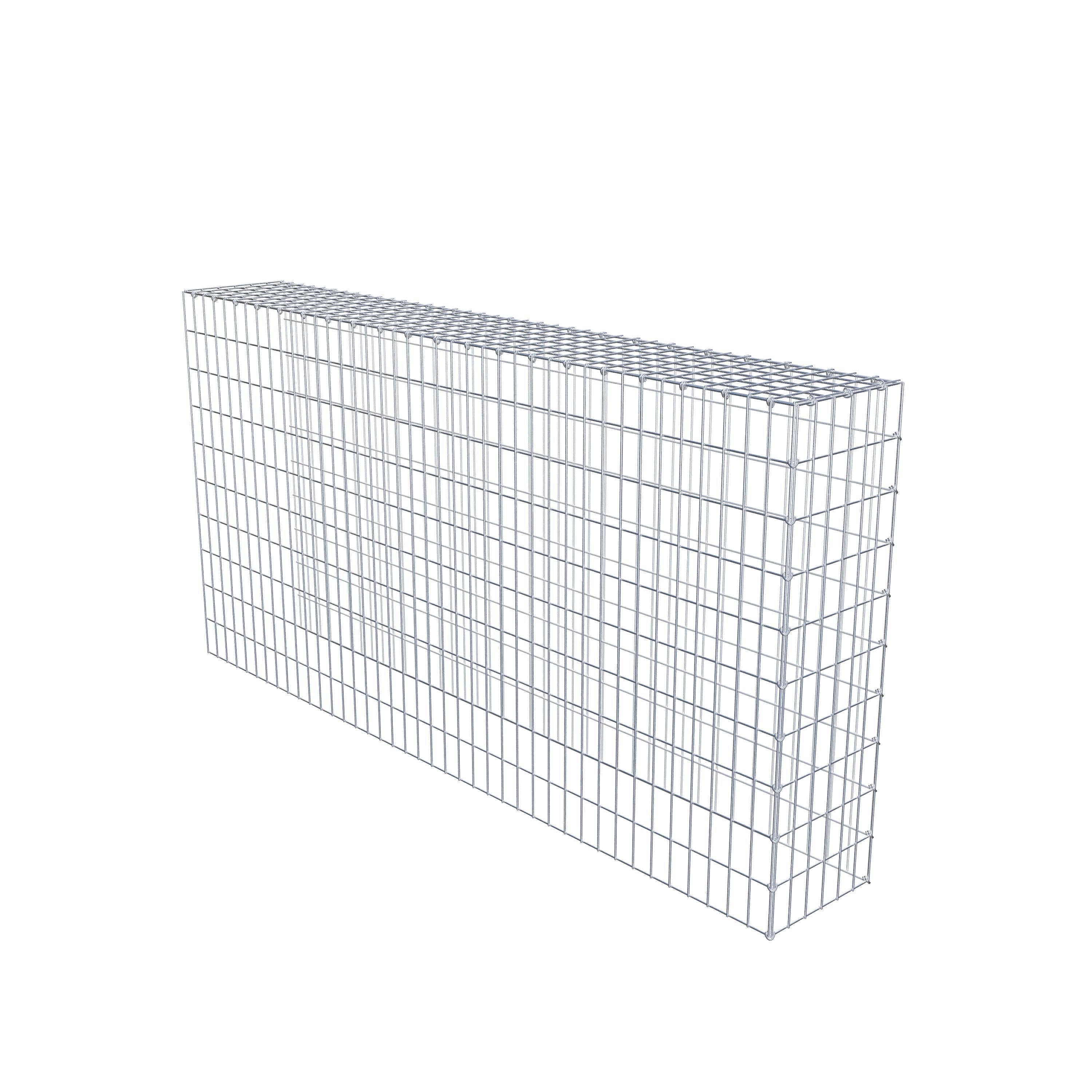 Gabion monté type 4 200 cm x 100 cm x 30 cm (L x H x P), maillage 5 cm x 10 cm, anneau en C