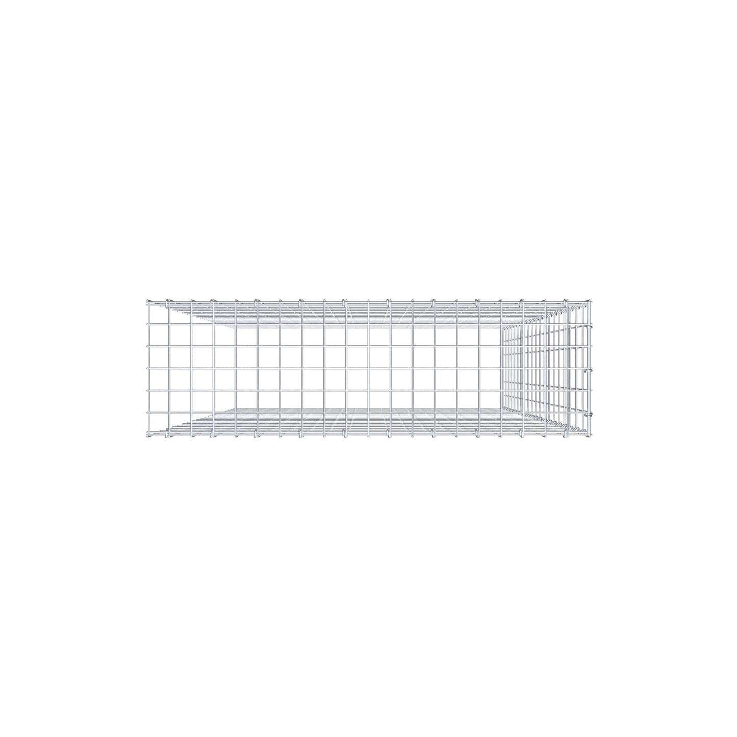 Mounted gabion type 4 200 cm x 100 cm x 30 cm (L x H x D), mesh size 5 cm x 10 cm, C-ring