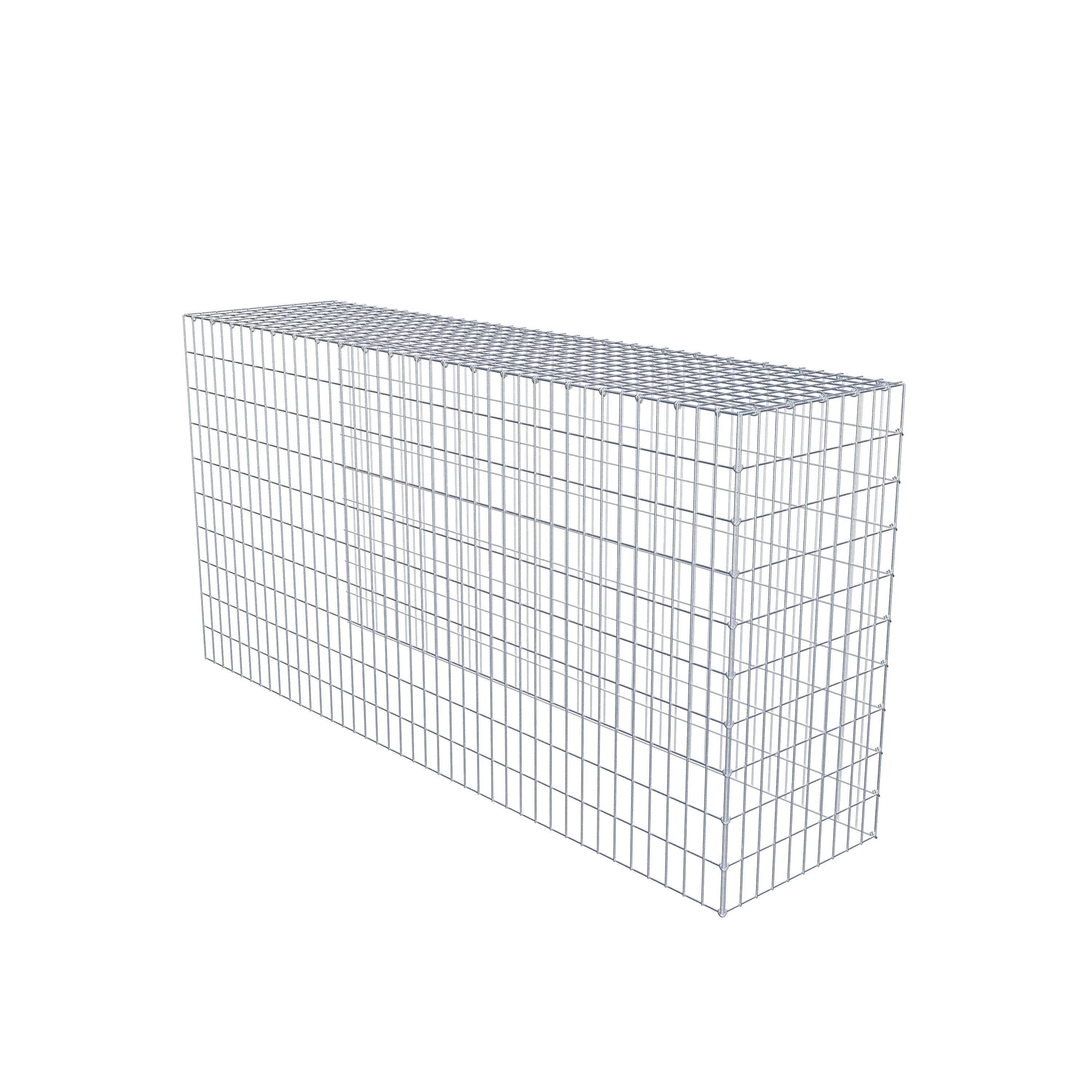 Gabion monté type 4 200 cm x 100 cm x 50 cm (L x H x P), maillage 5 cm x 10 cm, anneau en C