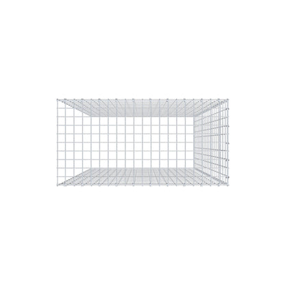 Monteret gabion type 4 200 cm x 100 cm x 50 cm (L x H x D), maskestørrelse 5 cm x 10 cm, C-ring