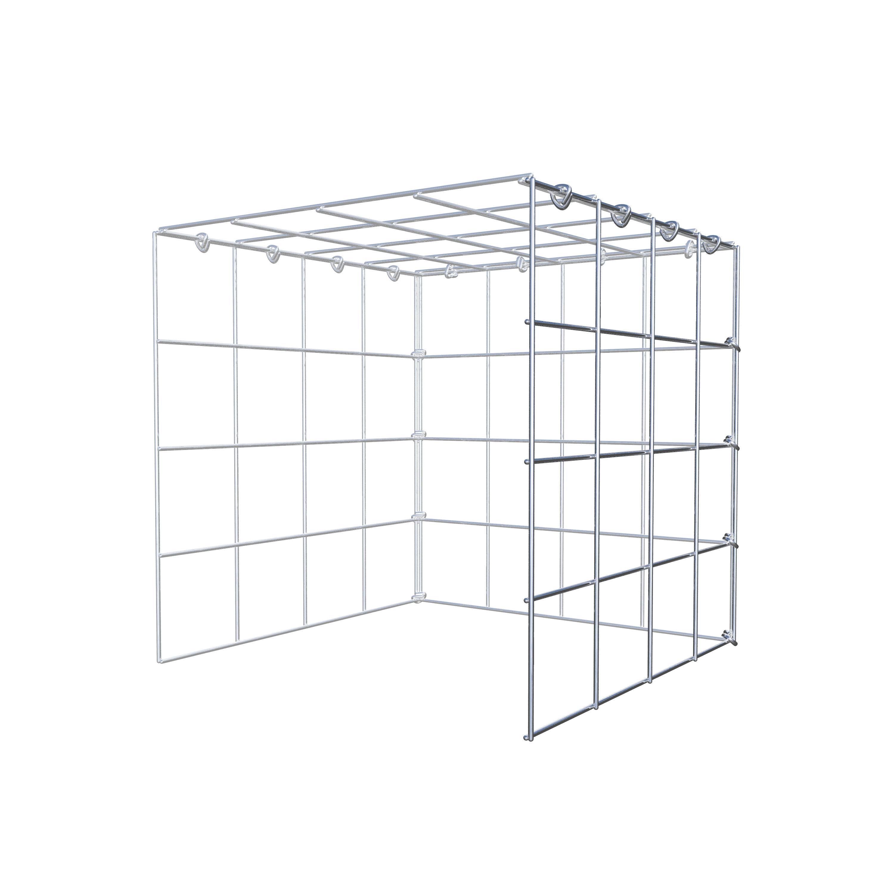 Gabion monté type 4 40 cm x 40 cm x 40 cm (L x H x P), maillage 10 cm x 10 cm, anneau en C