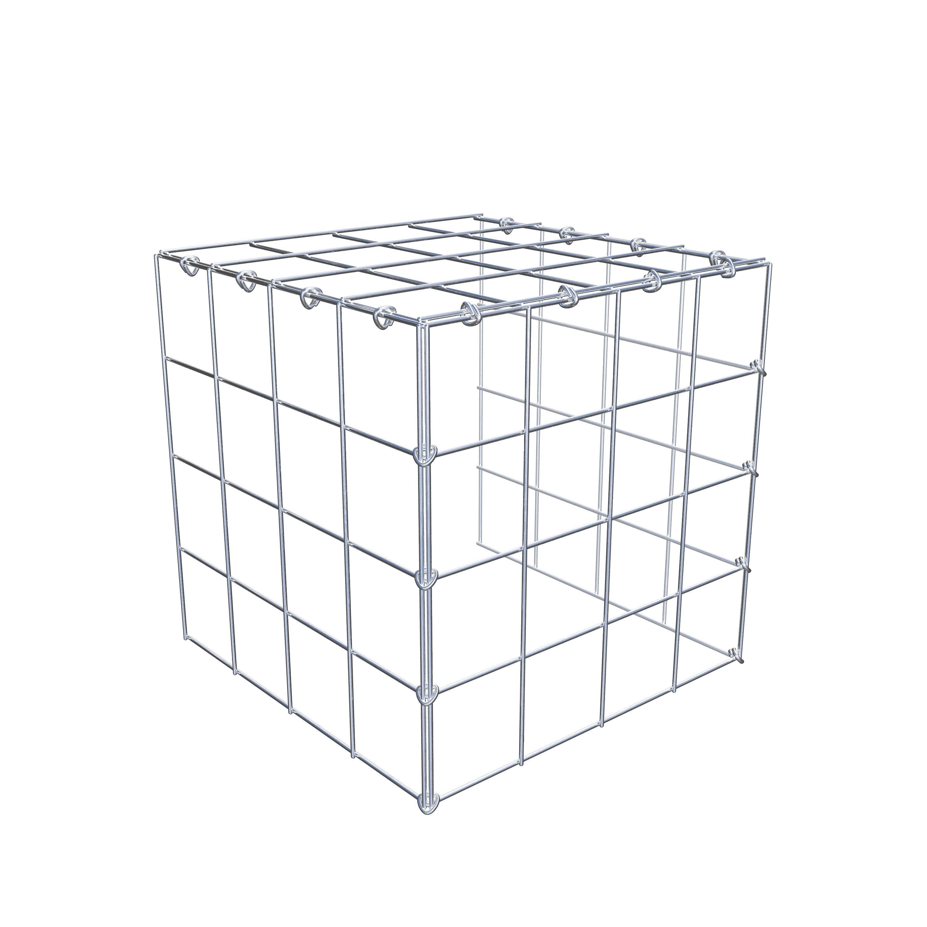 Gabion monté type 4 40 cm x 40 cm x 40 cm (L x H x P), maillage 10 cm x 10 cm, anneau en C