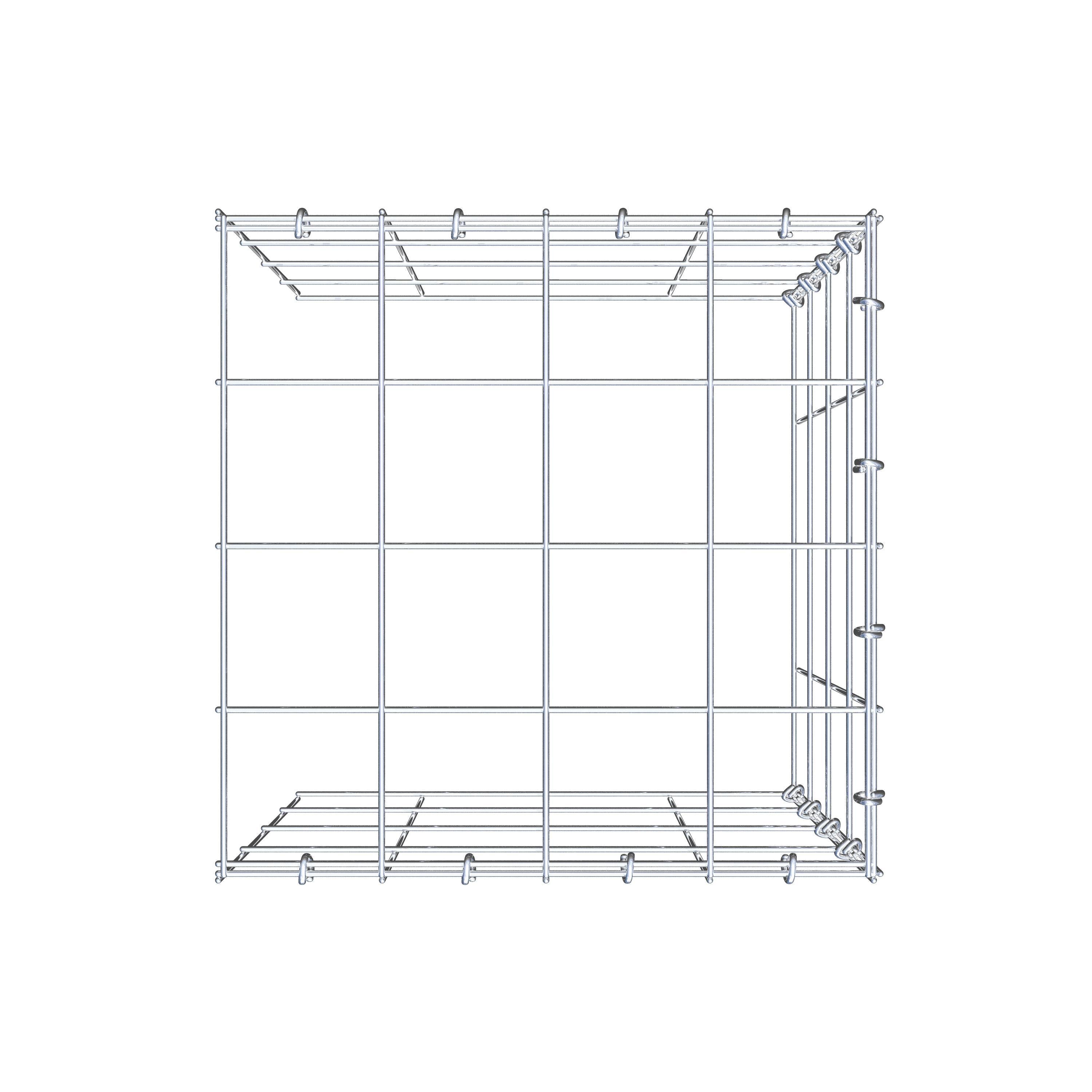 Gabion monté type 4 40 cm x 40 cm x 40 cm (L x H x P), maillage 10 cm x 10 cm, anneau en C