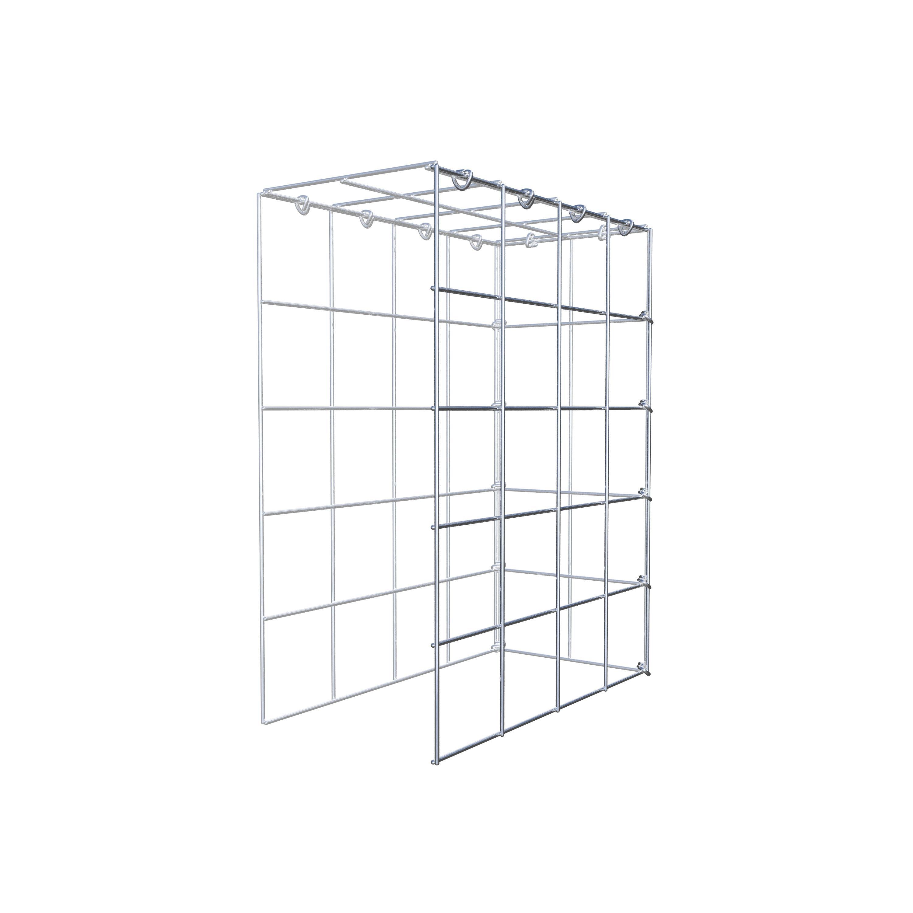 Gabion monté type 4 50 cm x 40 cm x 20 cm (L x H x P), maillage 10 cm x 10 cm, anneau en C