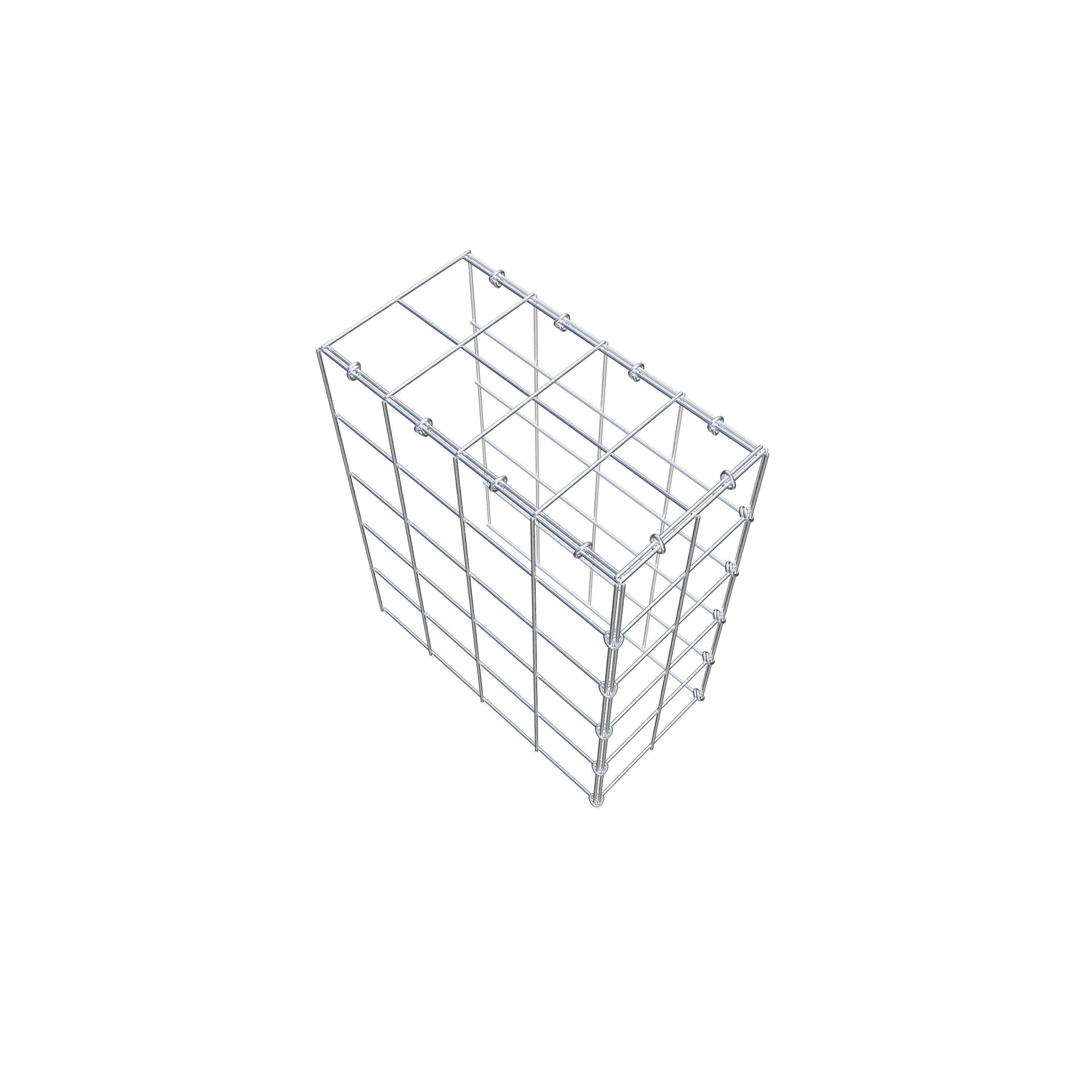 Gabion monté type 4 50 cm x 40 cm x 20 cm (L x H x P), maillage 10 cm x 10 cm, anneau en C