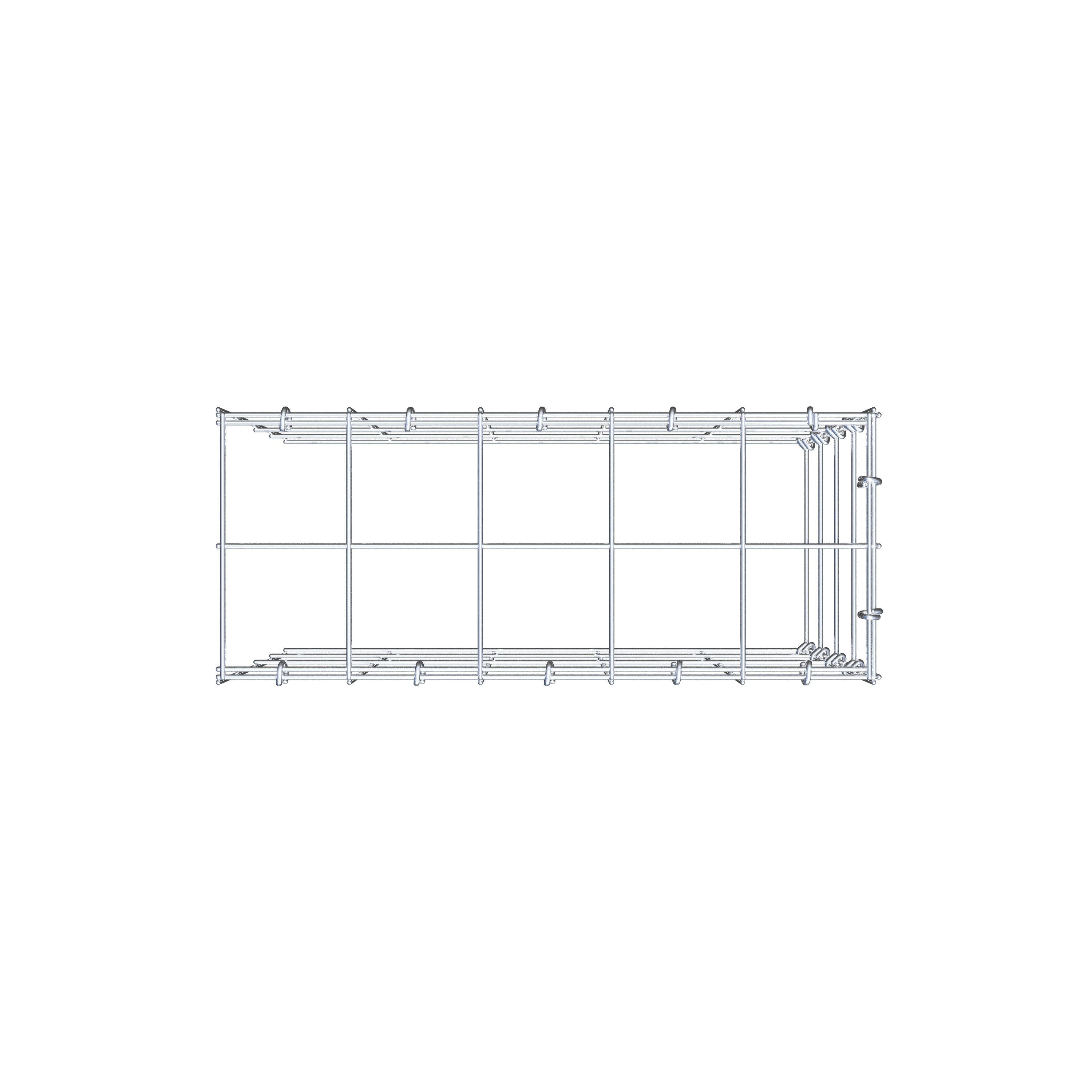 Fourche rapportée type 4 50 cm x 40 cm x 20 cm (L x H x P), mailles 10 cm x 10 cm, anneau C