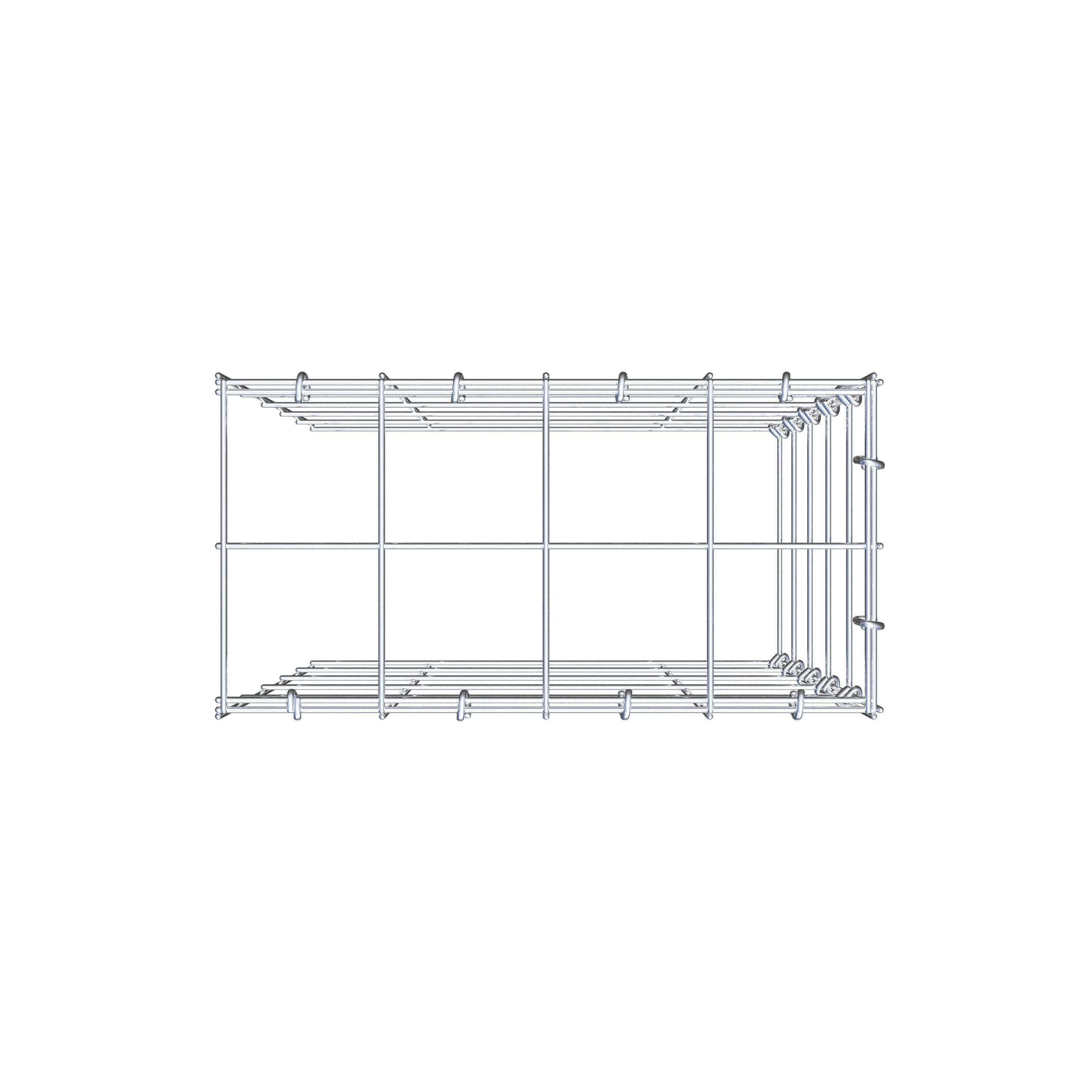 Fourche rapportée type 4 50 cm x 40 cm x 20 cm (L x H x P), mailles 10 cm x 10 cm, anneau C