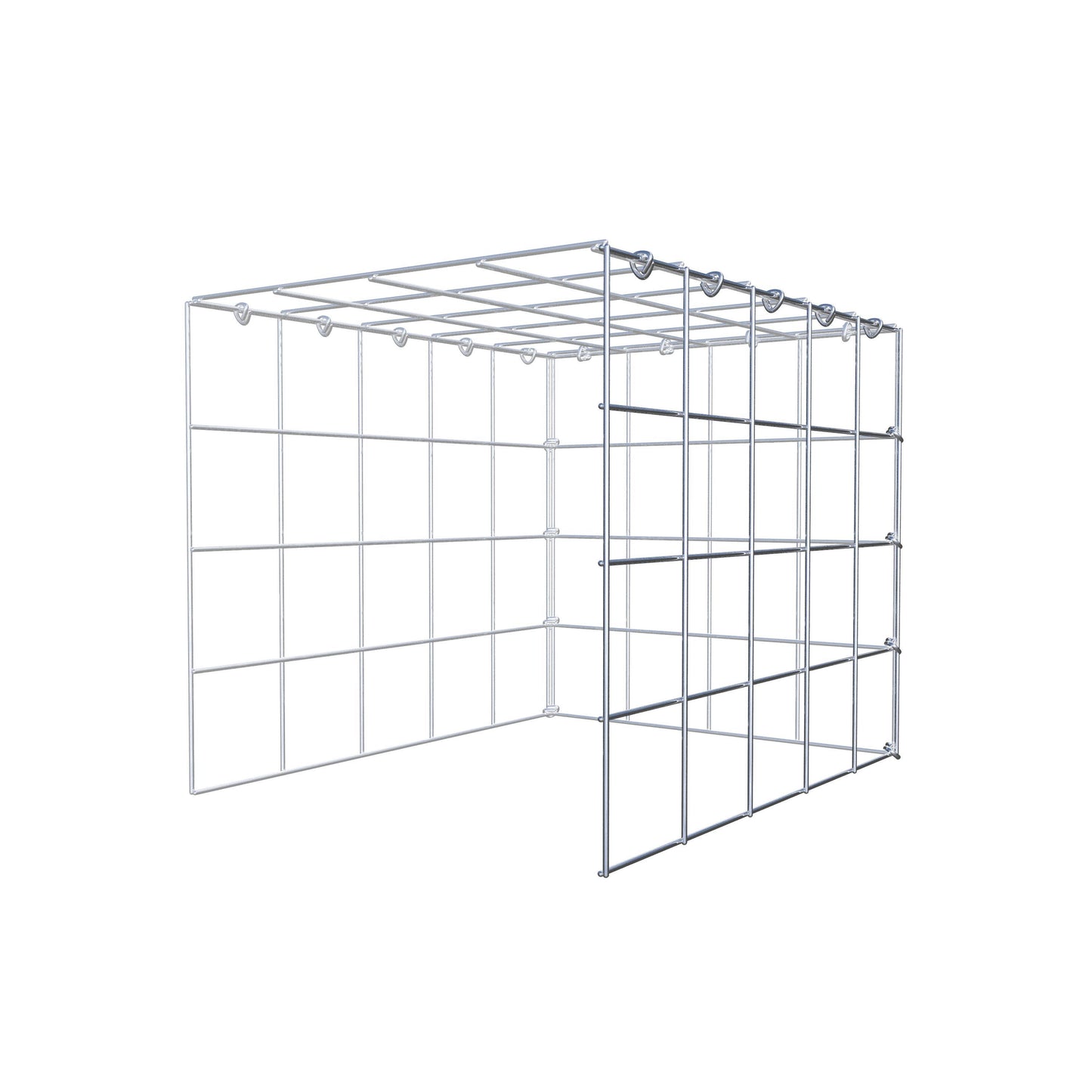 Gavión adicional tipo 4 50 cm x 40 cm x 40 cm (L x A x P), malla 10 cm x 10 cm, anillo en C