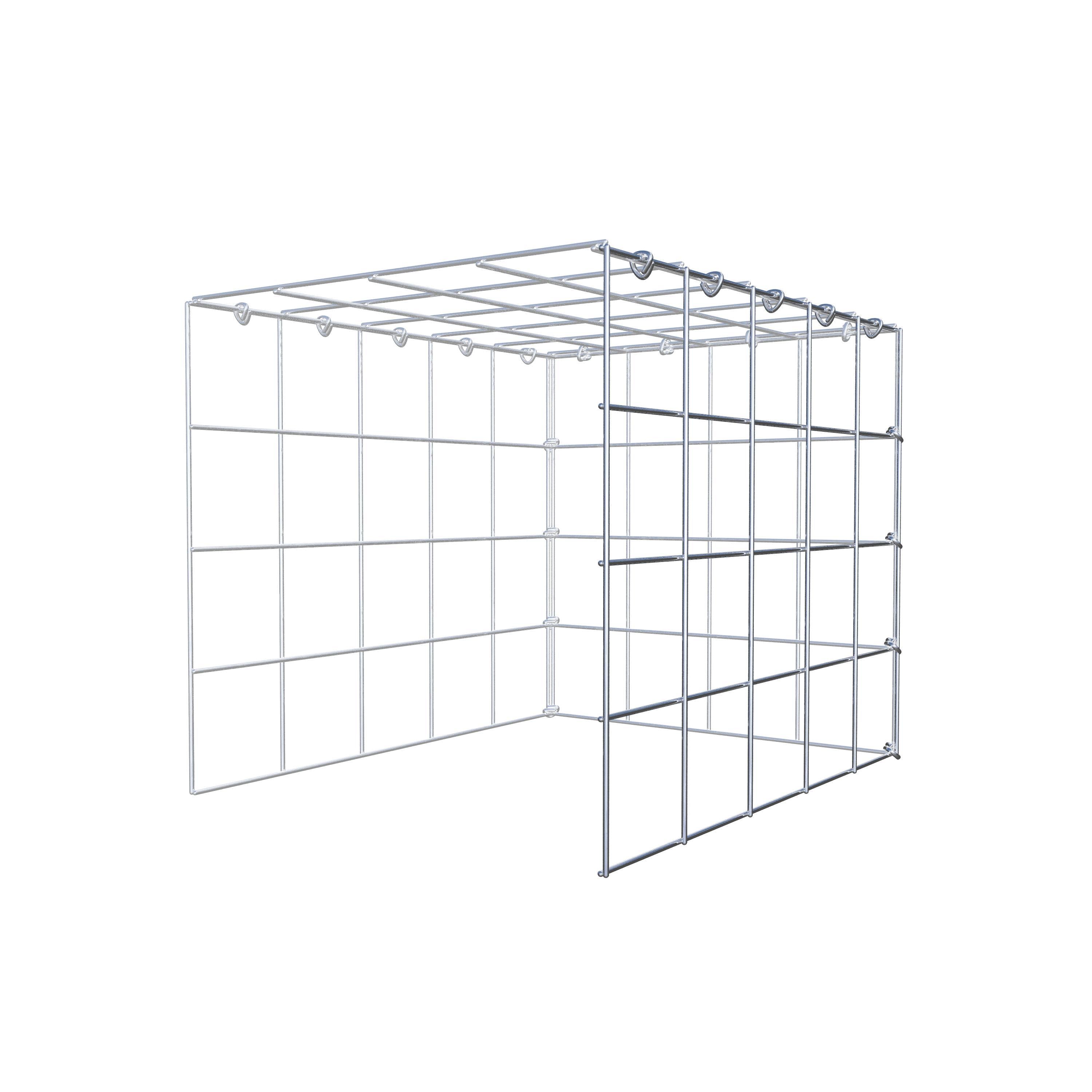 Gabion monté type 4 50 cm x 40 cm x 40 cm (L x H x P), maillage 10 cm x 10 cm, anneau en C