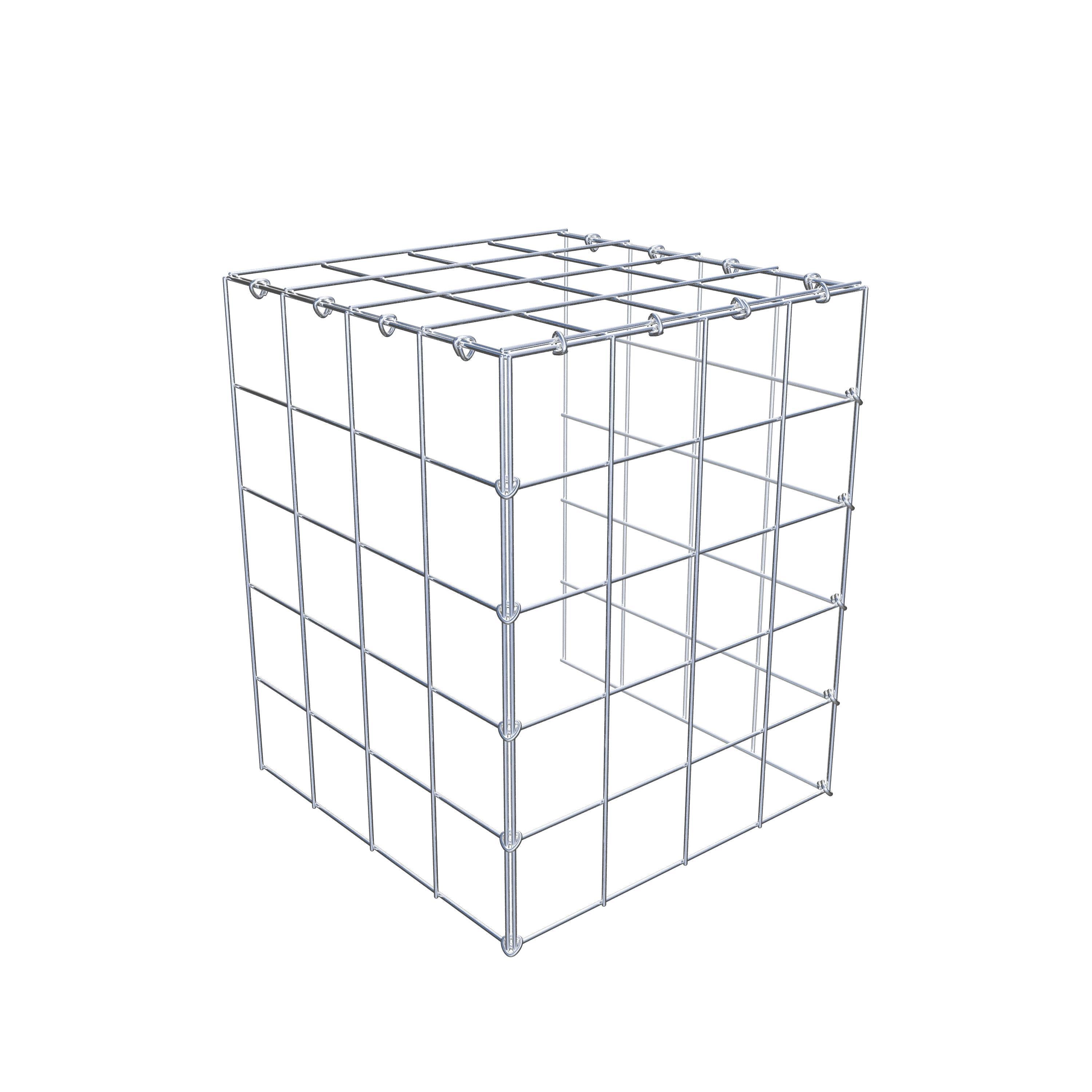 Gabion monté type 4 50 cm x 40 cm x 40 cm (L x H x P), maillage 10 cm x 10 cm, anneau en C