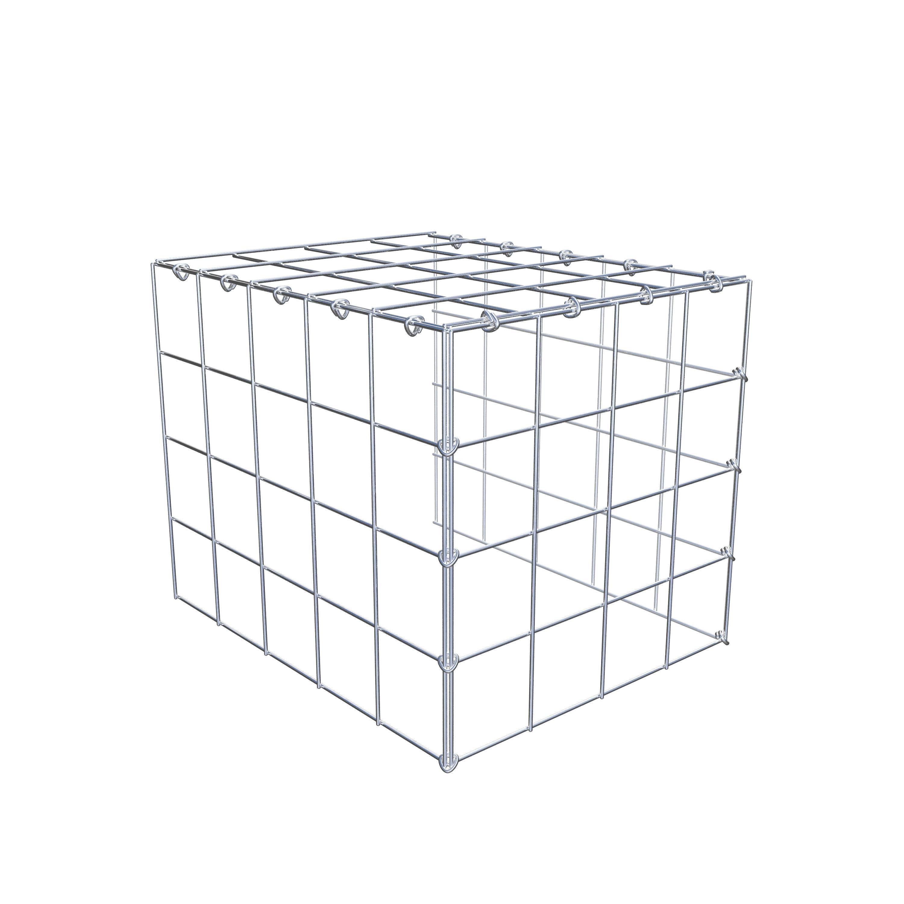 Gabion monté type 4 50 cm x 40 cm x 40 cm (L x H x P), maillage 10 cm x 10 cm, anneau en C