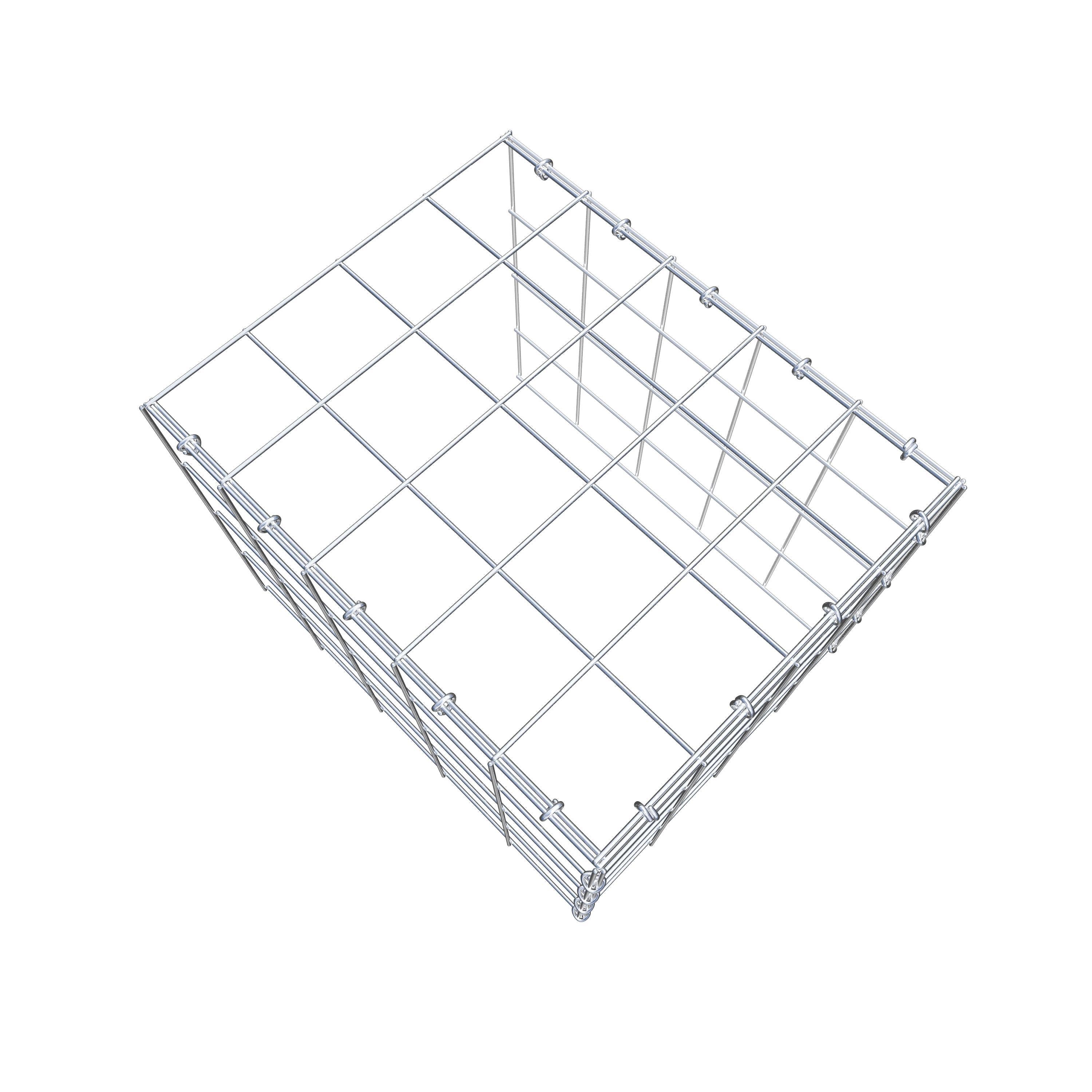 Gabion monté type 4 50 cm x 40 cm x 40 cm (L x H x P), maillage 10 cm x 10 cm, anneau en C