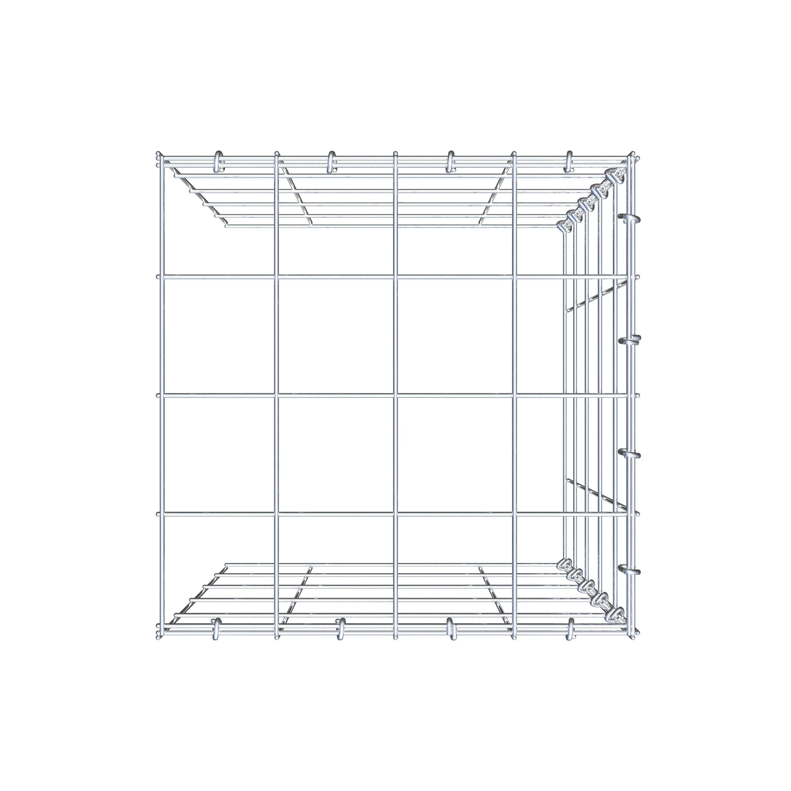 Gabion monté type 4 50 cm x 40 cm x 40 cm (L x H x P), maillage 10 cm x 10 cm, anneau en C