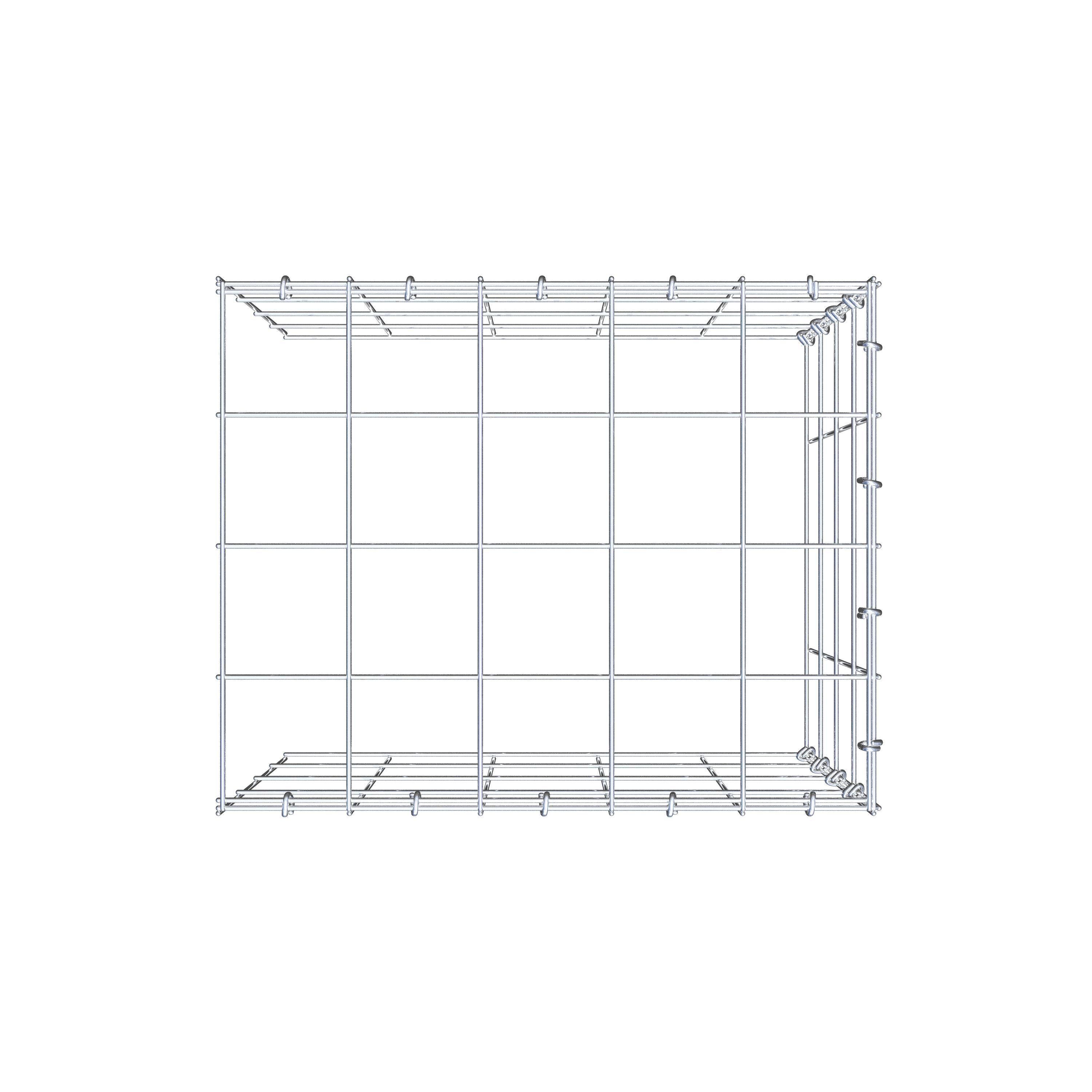 Gabion monté type 4 50 cm x 40 cm x 40 cm (L x H x P), maillage 10 cm x 10 cm, anneau en C