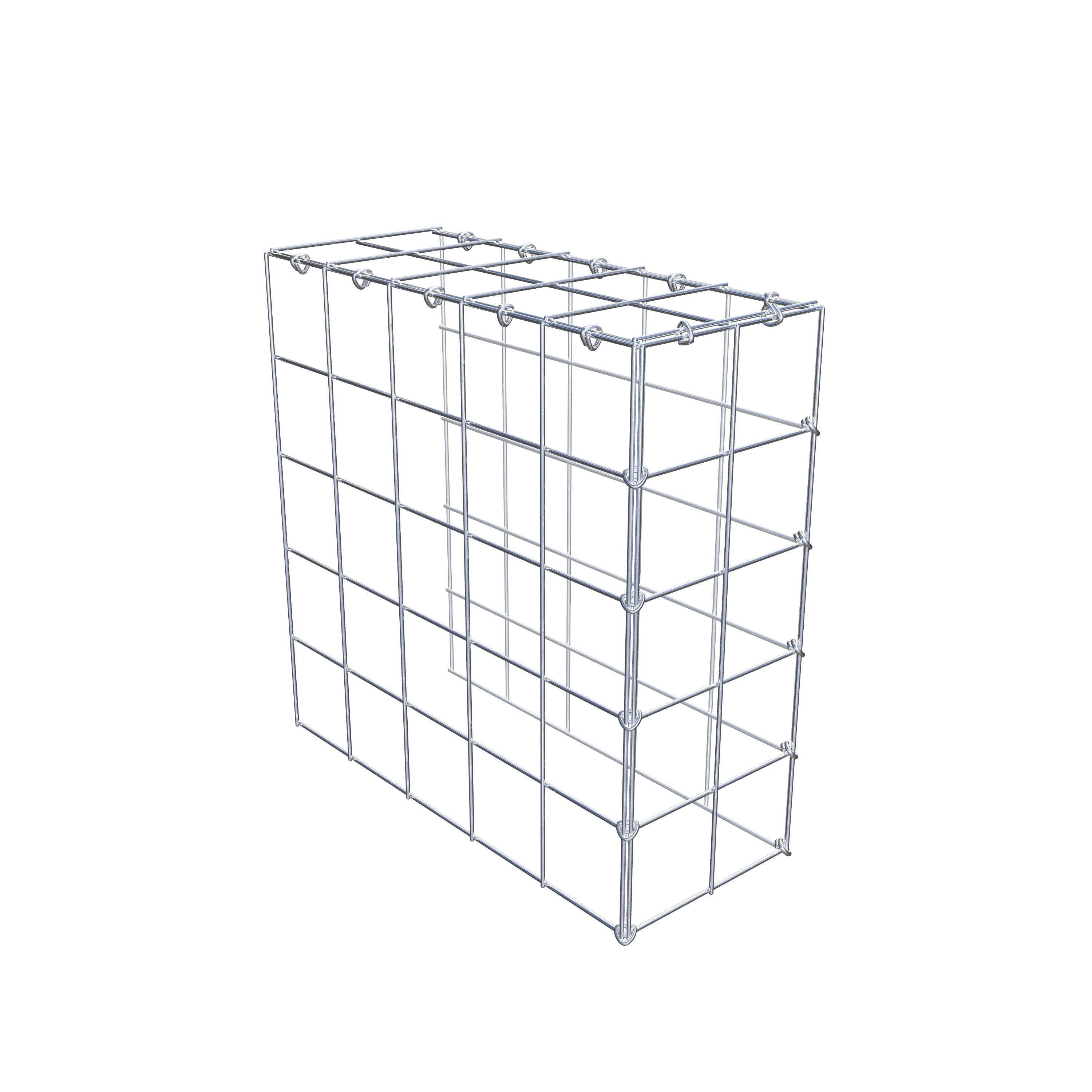 Gabion monté type 4 50 cm x 50 cm x 20 cm (L x H x P), maillage 10 cm x 10 cm, anneau en C