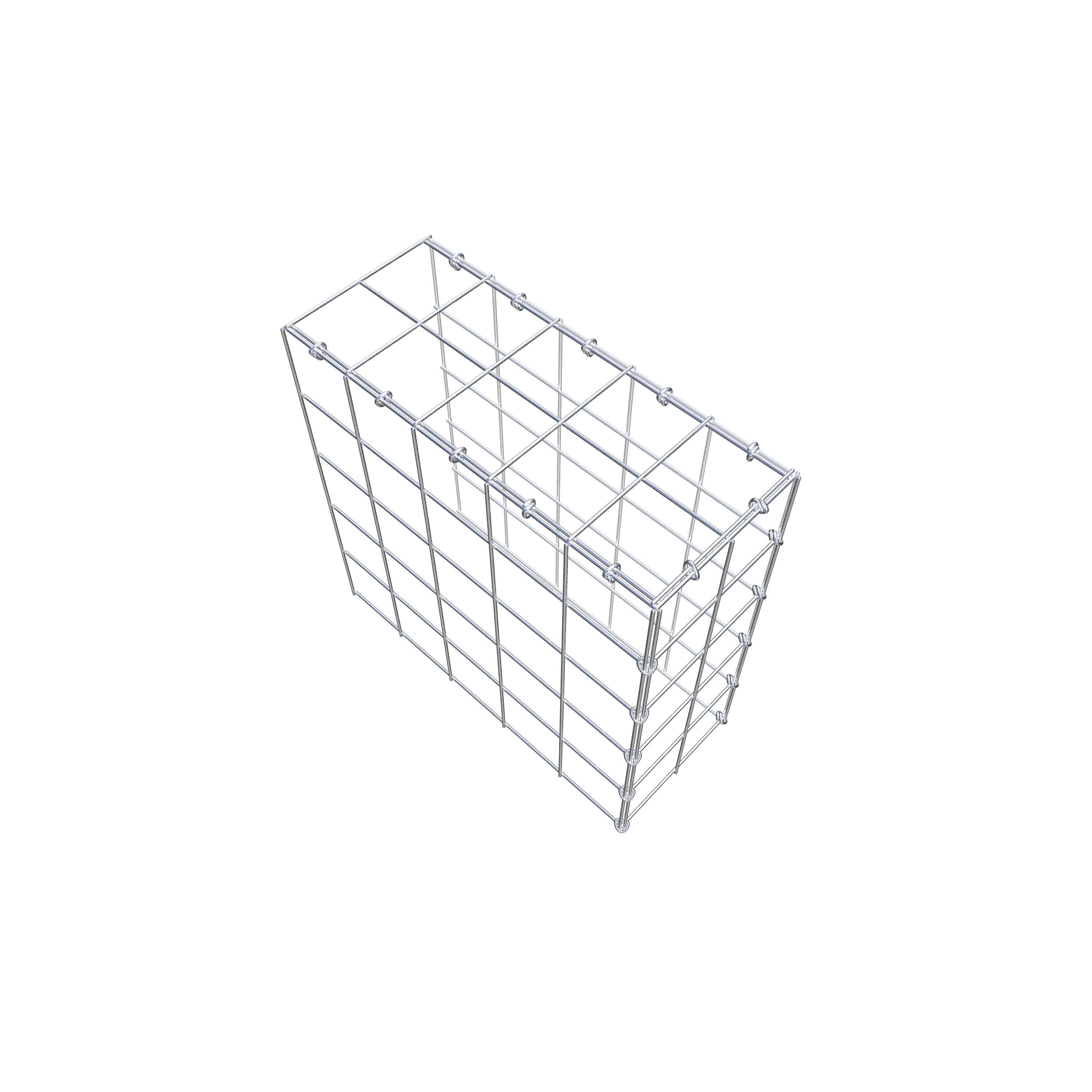 Gabion monté type 4 50 cm x 50 cm x 20 cm (L x H x P), maillage 10 cm x 10 cm, anneau en C