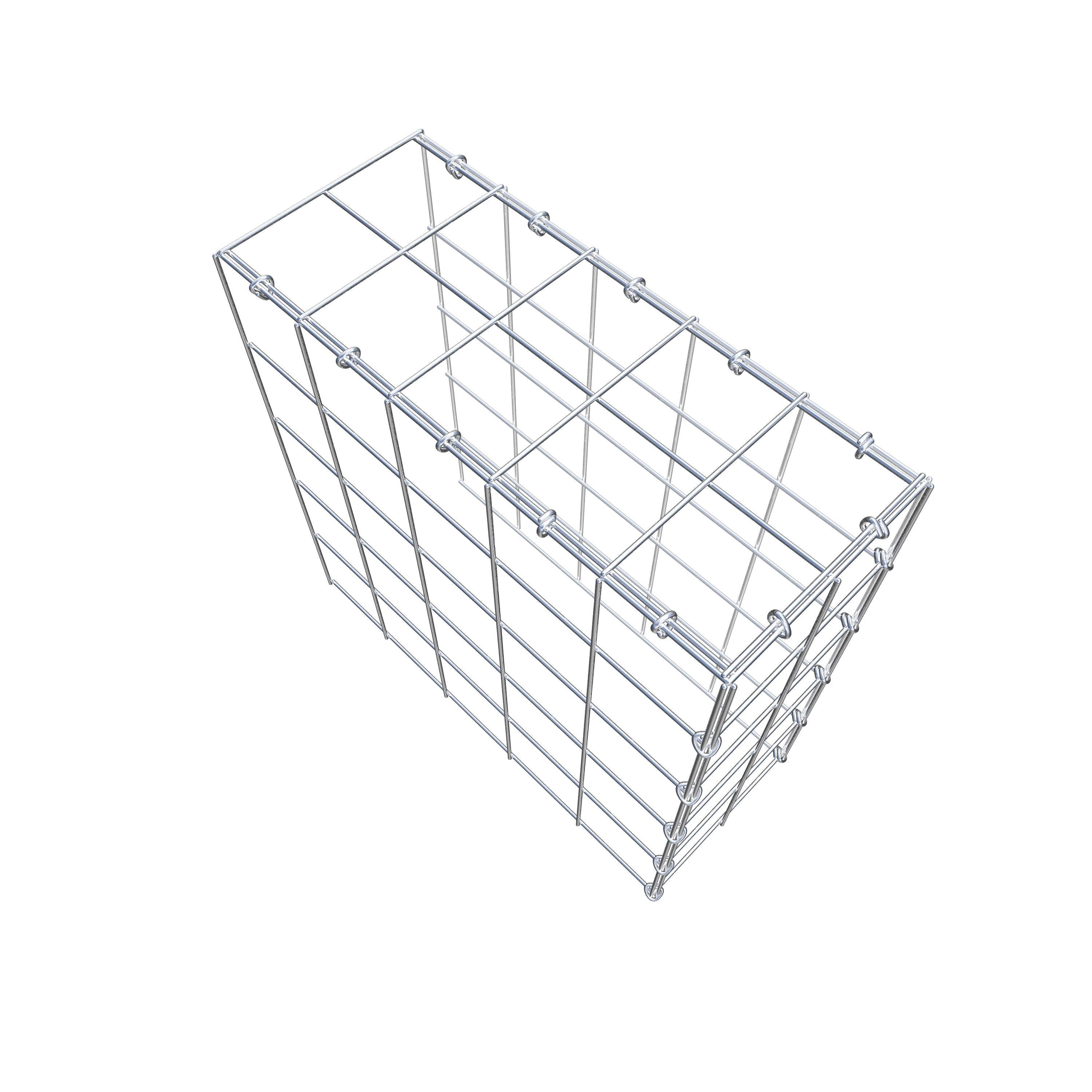 Gabion monté type 4 50 cm x 50 cm x 20 cm (L x H x P), maillage 10 cm x 10 cm, anneau en C