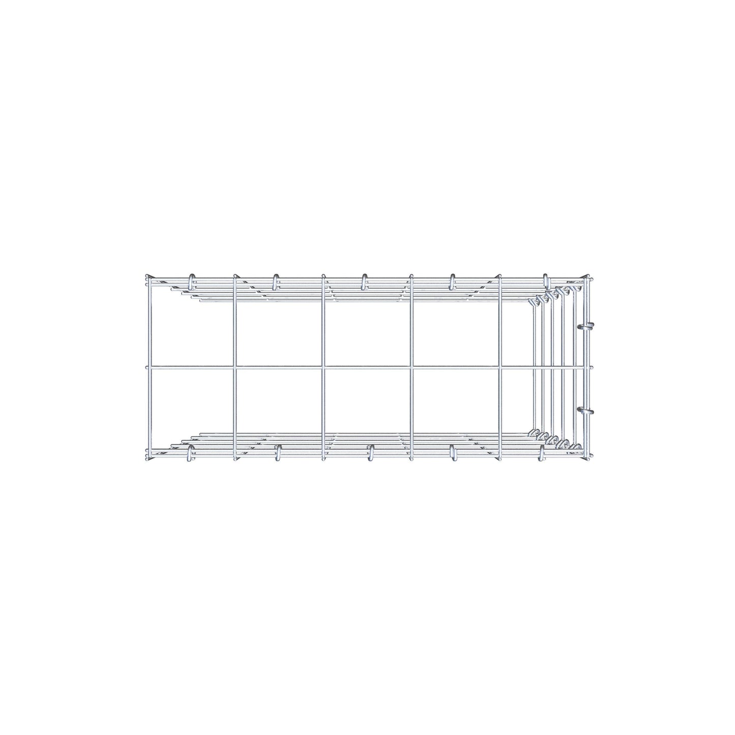 Extra gabion typ 4 50 cm x 50 cm x 20 cm (L x H x D), maskstorlek 10 cm x 10 cm, C-ring