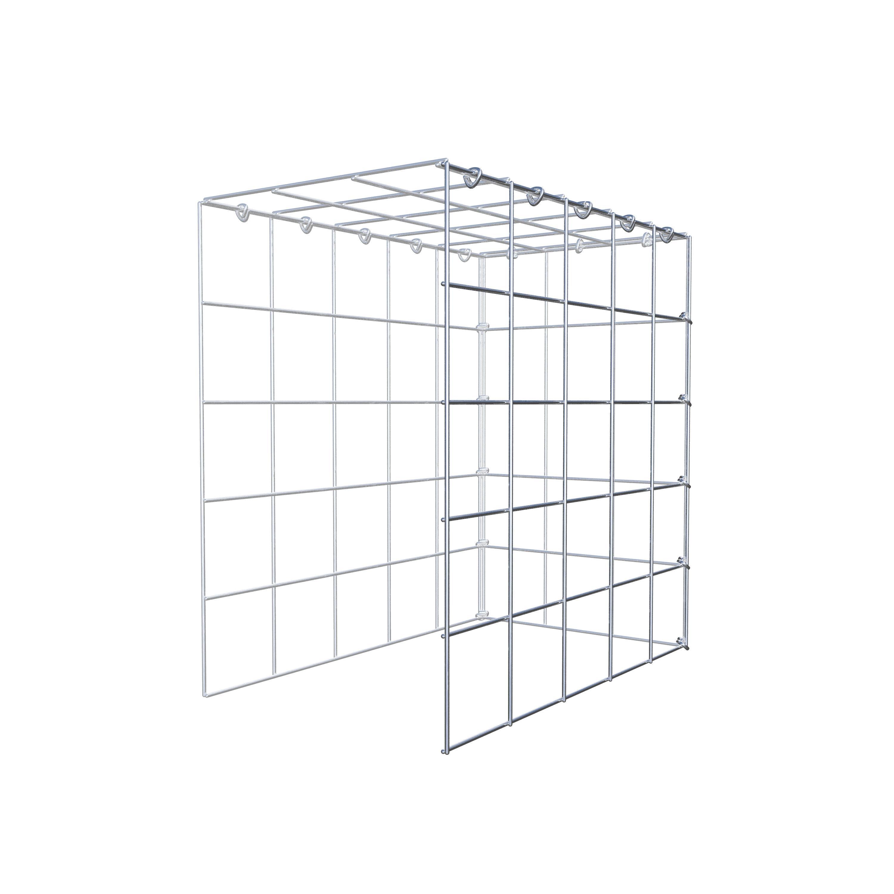 Gabion monté type 4 50 cm x 50 cm x 30 cm (L x H x P), maillage 10 cm x 10 cm, anneau en C