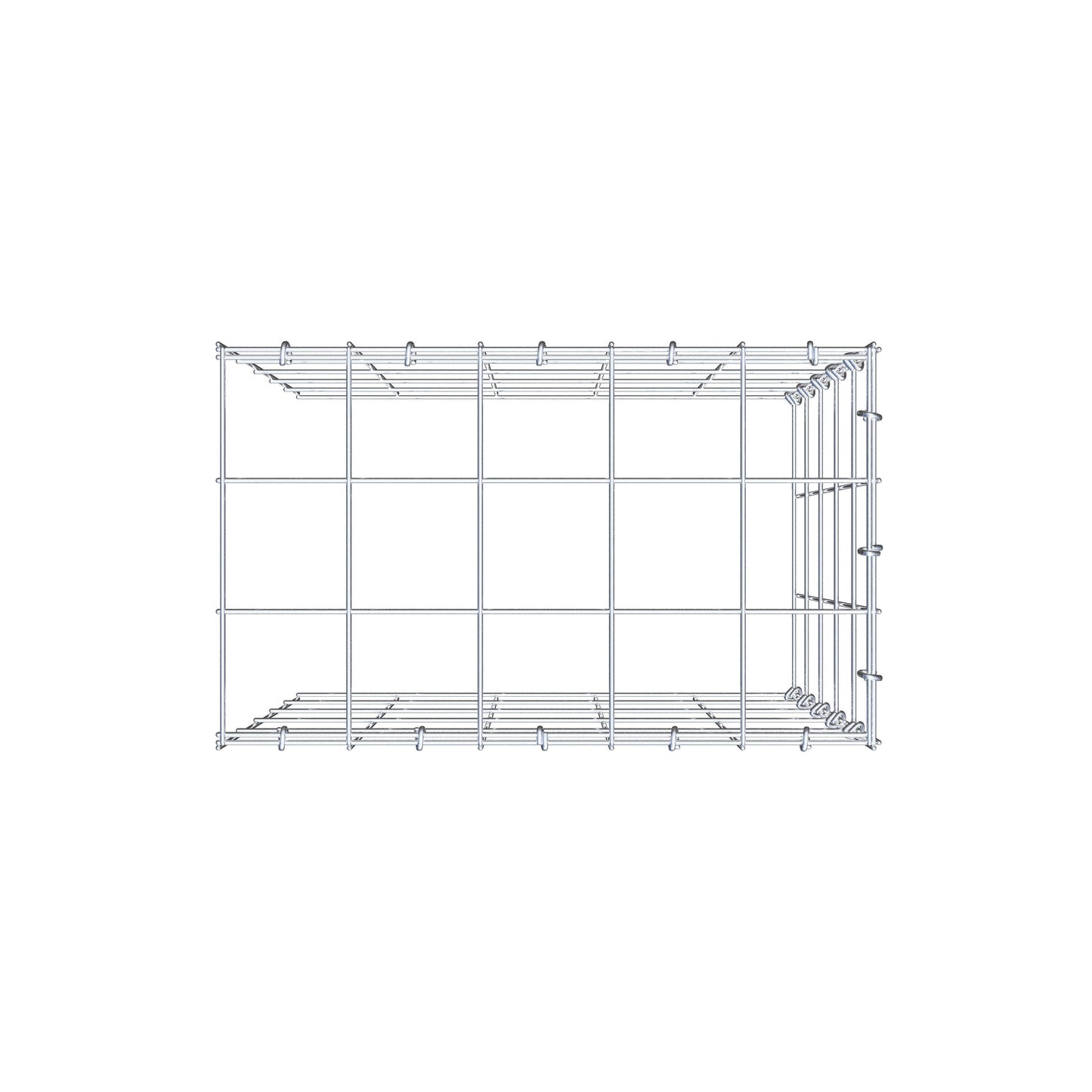 Add-on schanskorf type 4 50 cm x 50 cm x 30 cm (L x H x D), maaswijdte 10 cm x 10 cm, C-ring