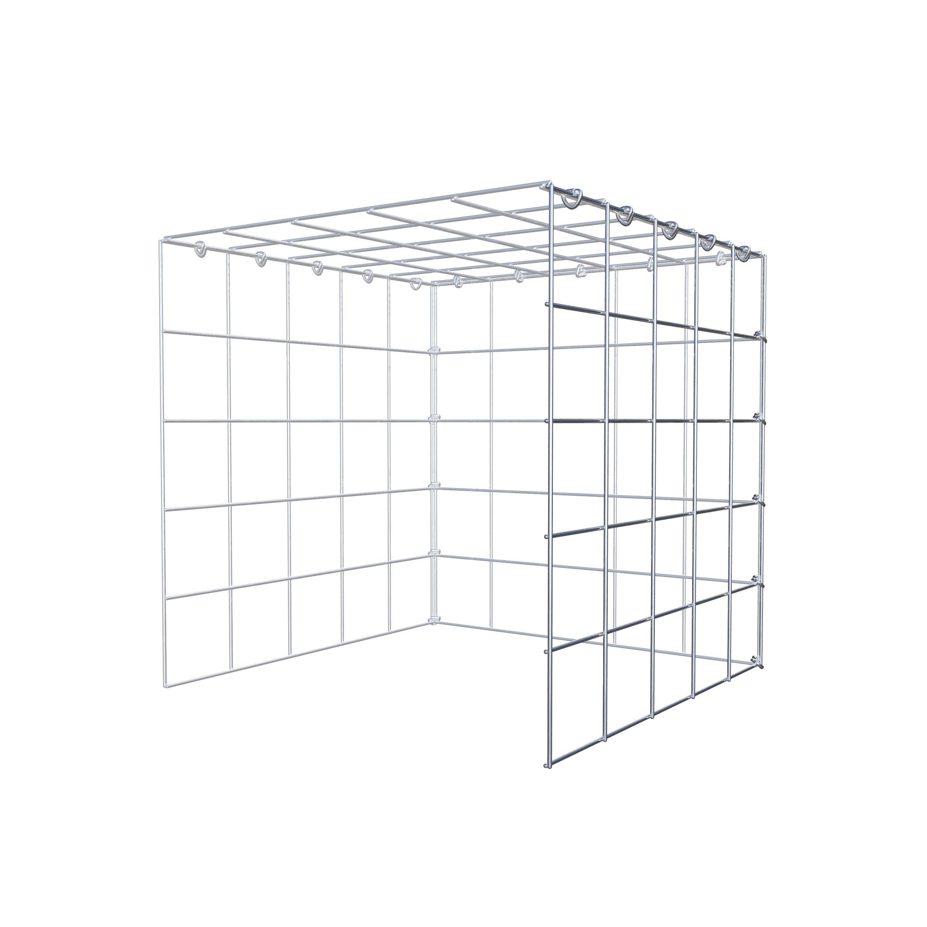 Gabion monté type 4 50 cm x 50 cm x 50 cm (L x H x P), maillage 10 cm x 10 cm, anneau en C