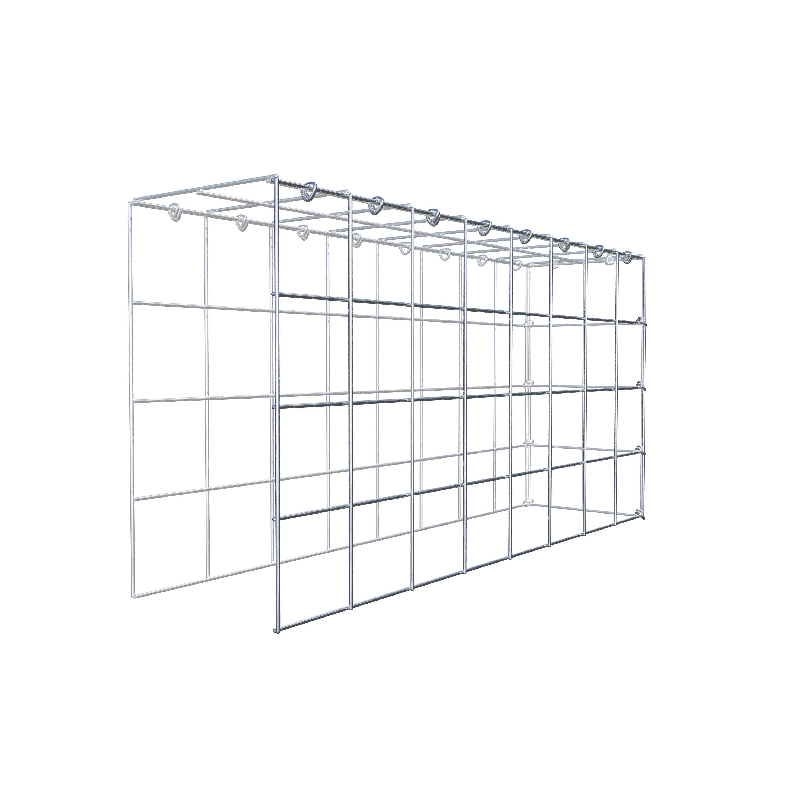 Gabion monté type 4 80 cm x 40 cm x 20 cm (L x H x P), maillage 10 cm x 10 cm, anneau en C