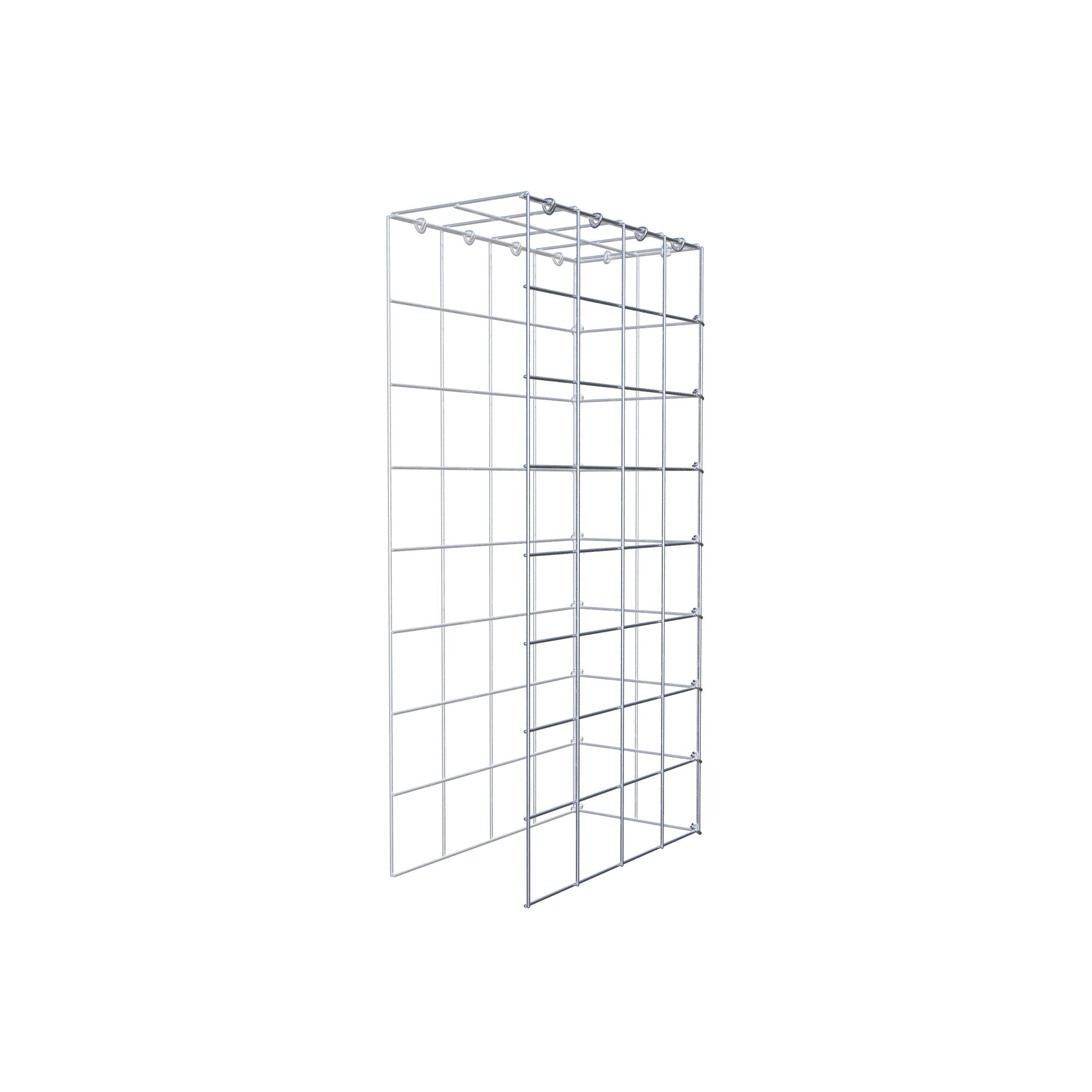 Gabion monté type 4 80 cm x 40 cm x 20 cm (L x H x P), maillage 10 cm x 10 cm, anneau en C