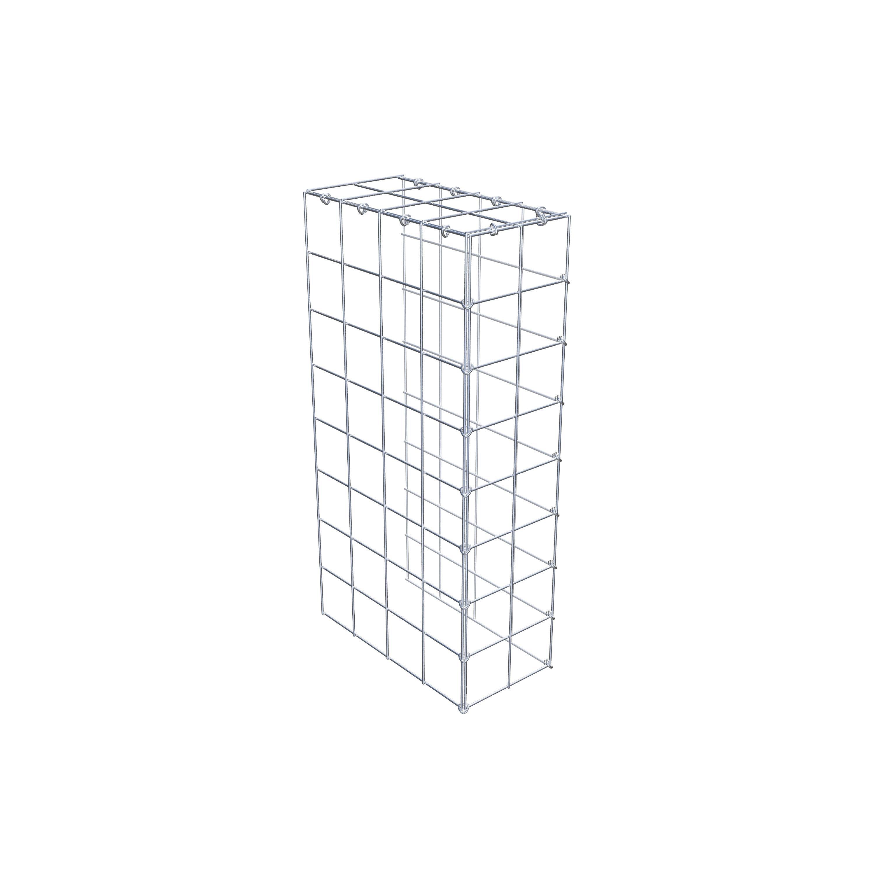 Gabion monté type 4 80 cm x 40 cm x 20 cm (L x H x P), maillage 10 cm x 10 cm, anneau en C