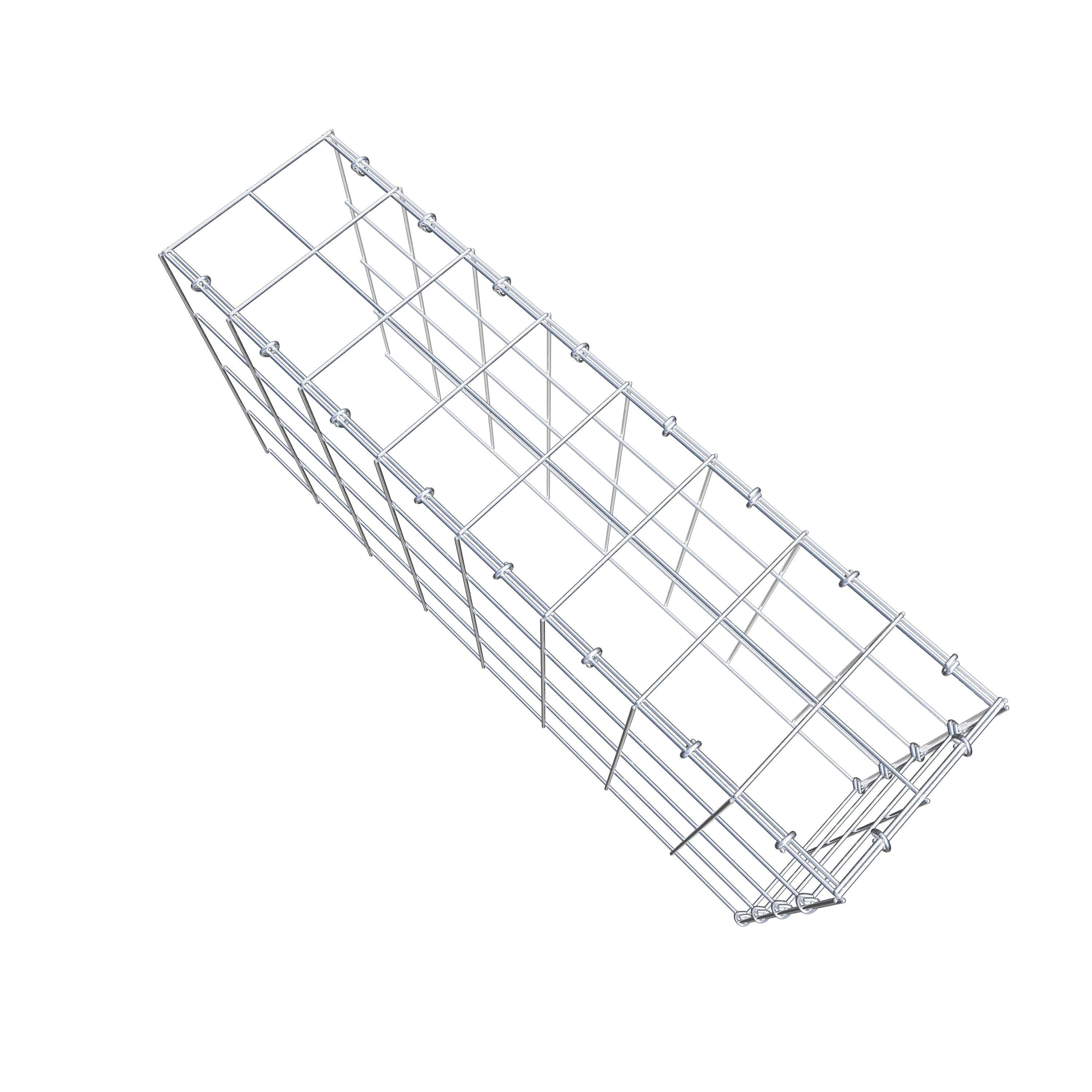 Gabion monté type 4 80 cm x 40 cm x 20 cm (L x H x P), maillage 10 cm x 10 cm, anneau en C