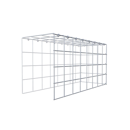 Fourche rapportée type 4 80 cm x 40 cm x 30 cm (L x H x P), mailles 10 cm x 10 cm, anneau C