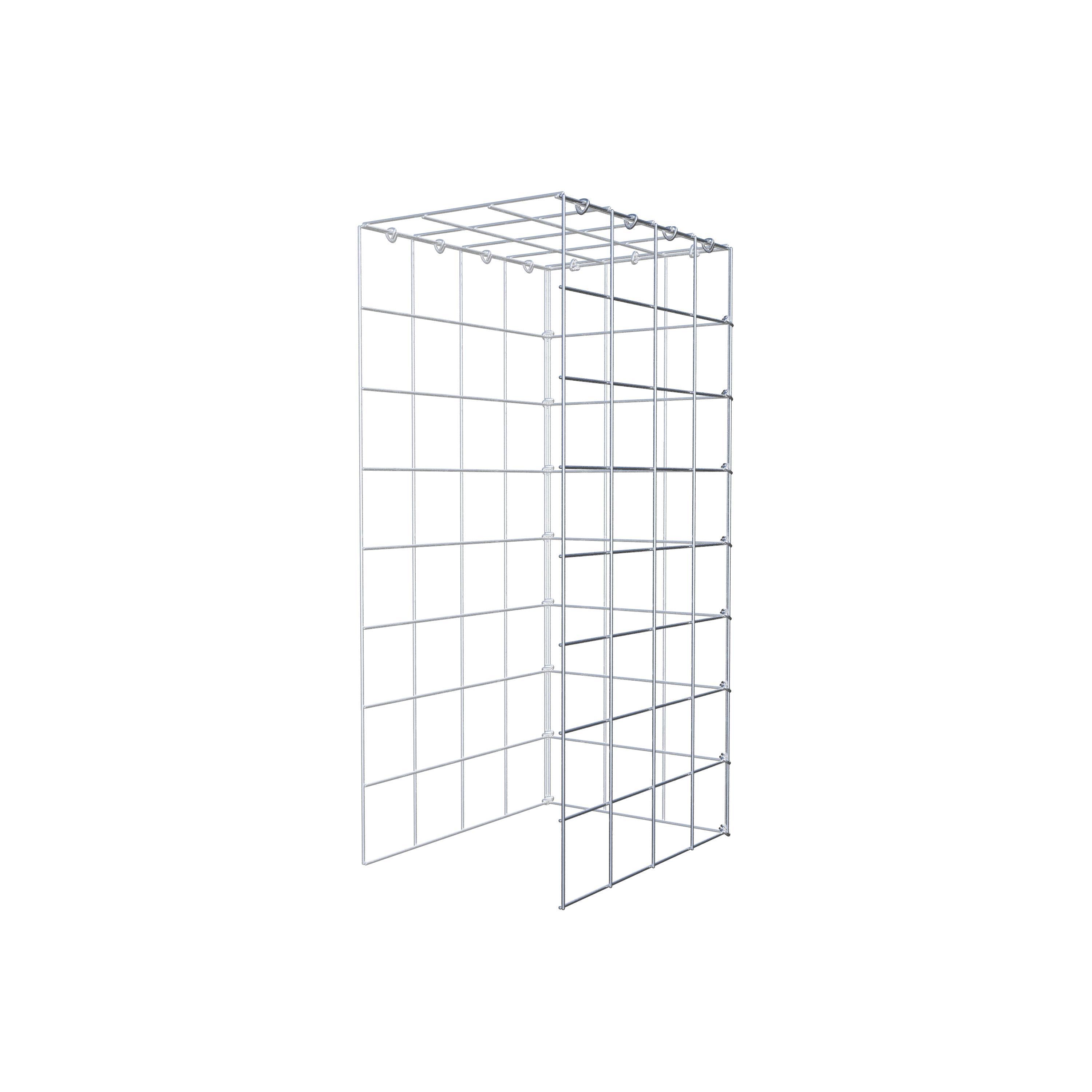 Gabion monté type 4 80 cm x 40 cm x 30 cm (L x H x P), maillage 10 cm x 10 cm, anneau en C