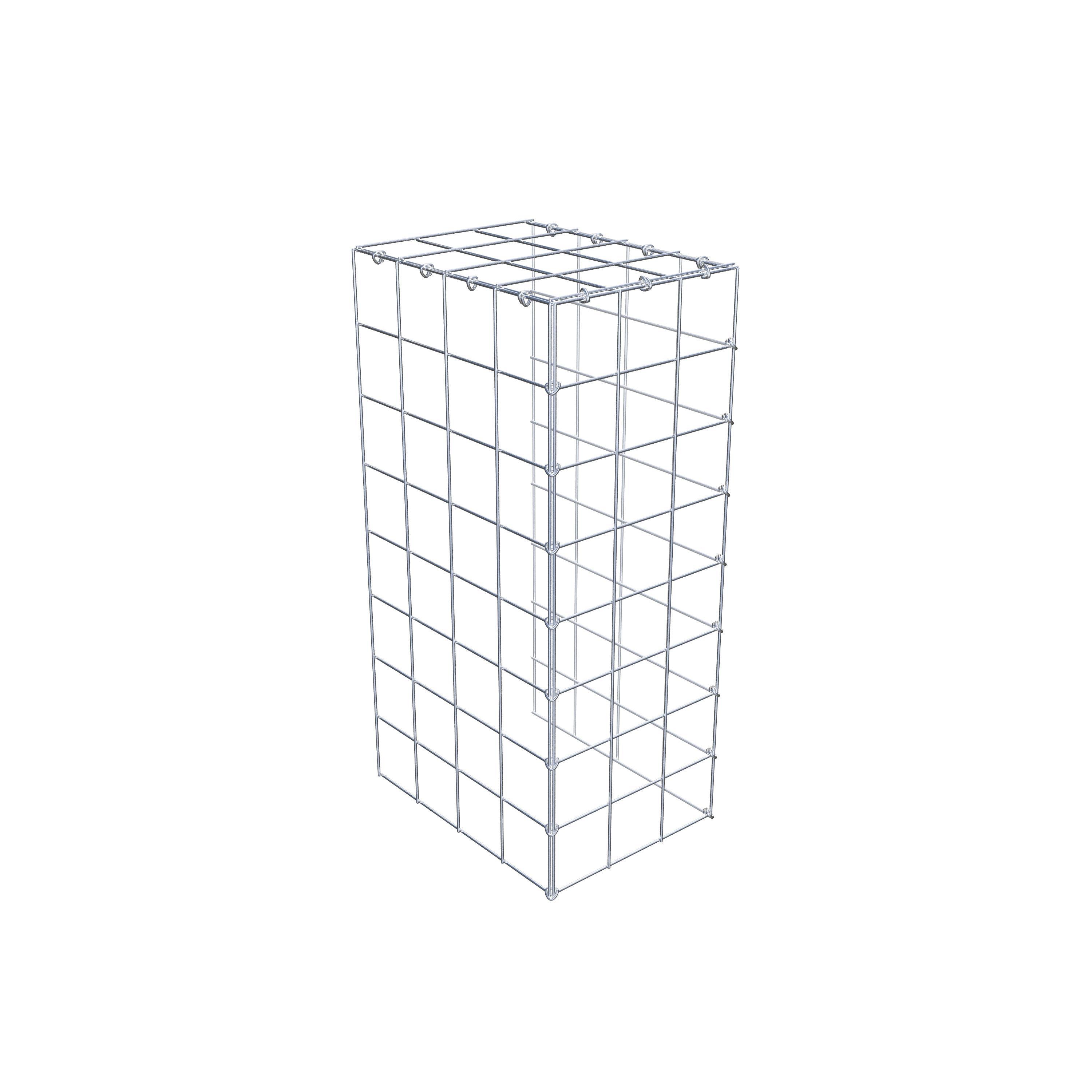 Gabion monté type 4 80 cm x 40 cm x 30 cm (L x H x P), maillage 10 cm x 10 cm, anneau en C