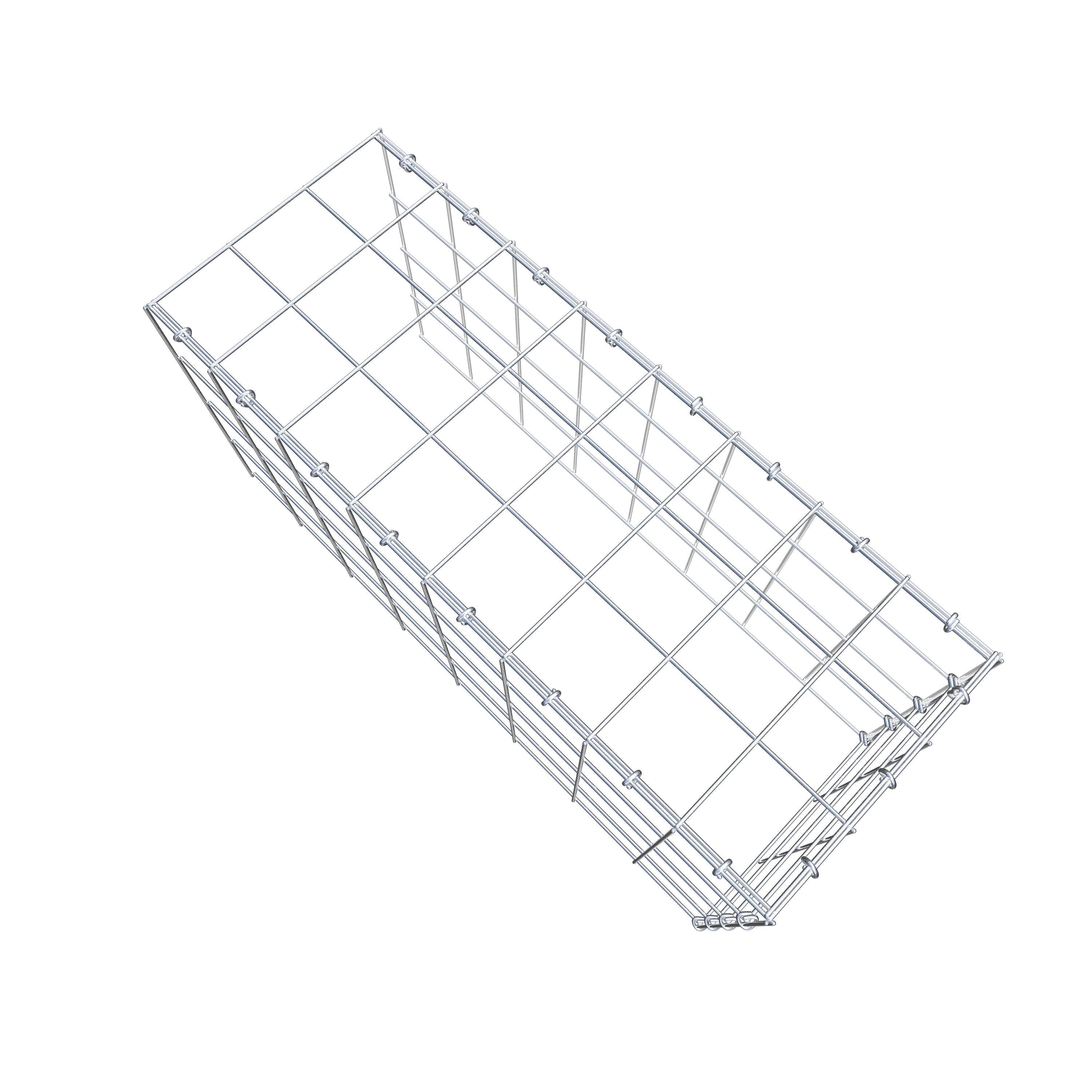 Gabion monté type 4 80 cm x 40 cm x 30 cm (L x H x P), maillage 10 cm x 10 cm, anneau en C