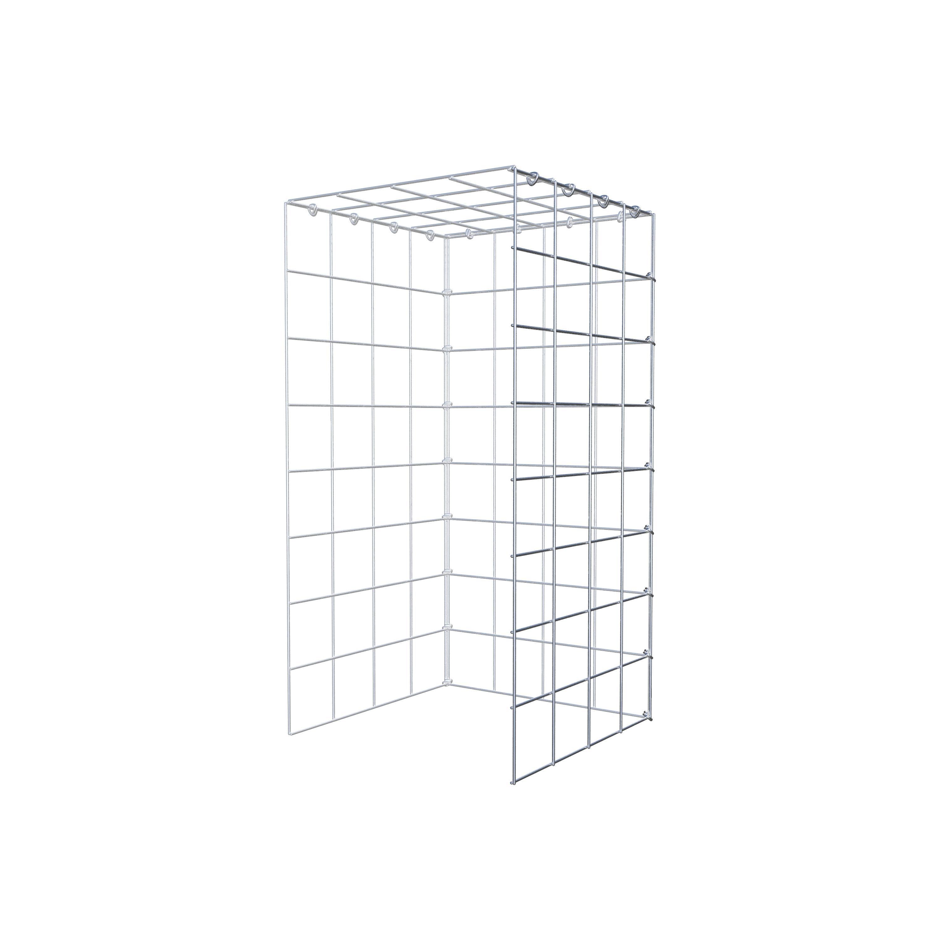 Gabion monté type 4 80 cm x 40 cm x 40 cm (L x H x P), maillage 10 cm x 10 cm, anneau en C