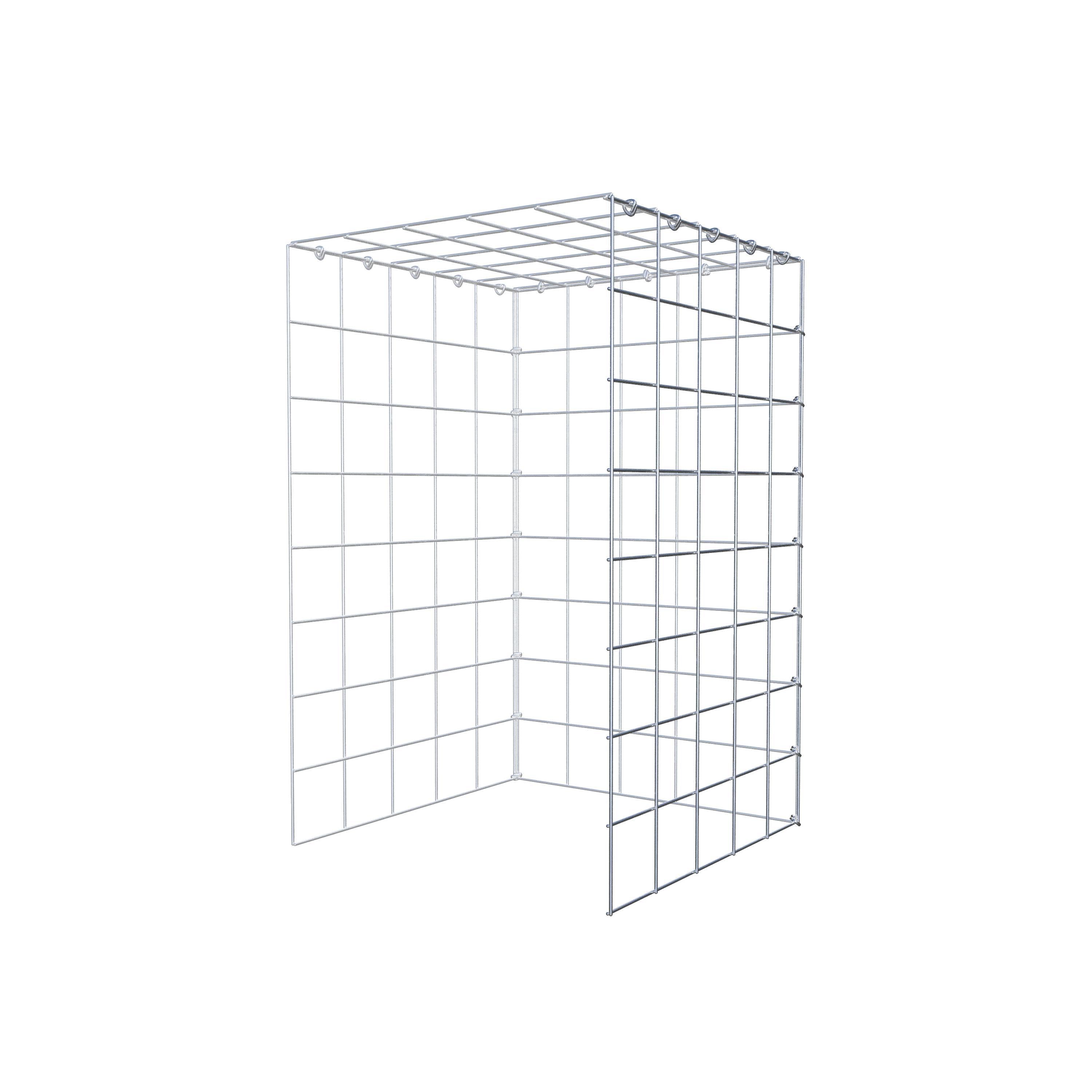 Gabion monté type 4 80 cm x 50 cm x 50 cm (L x H x P), maillage 10 cm x 10 cm, anneau en C