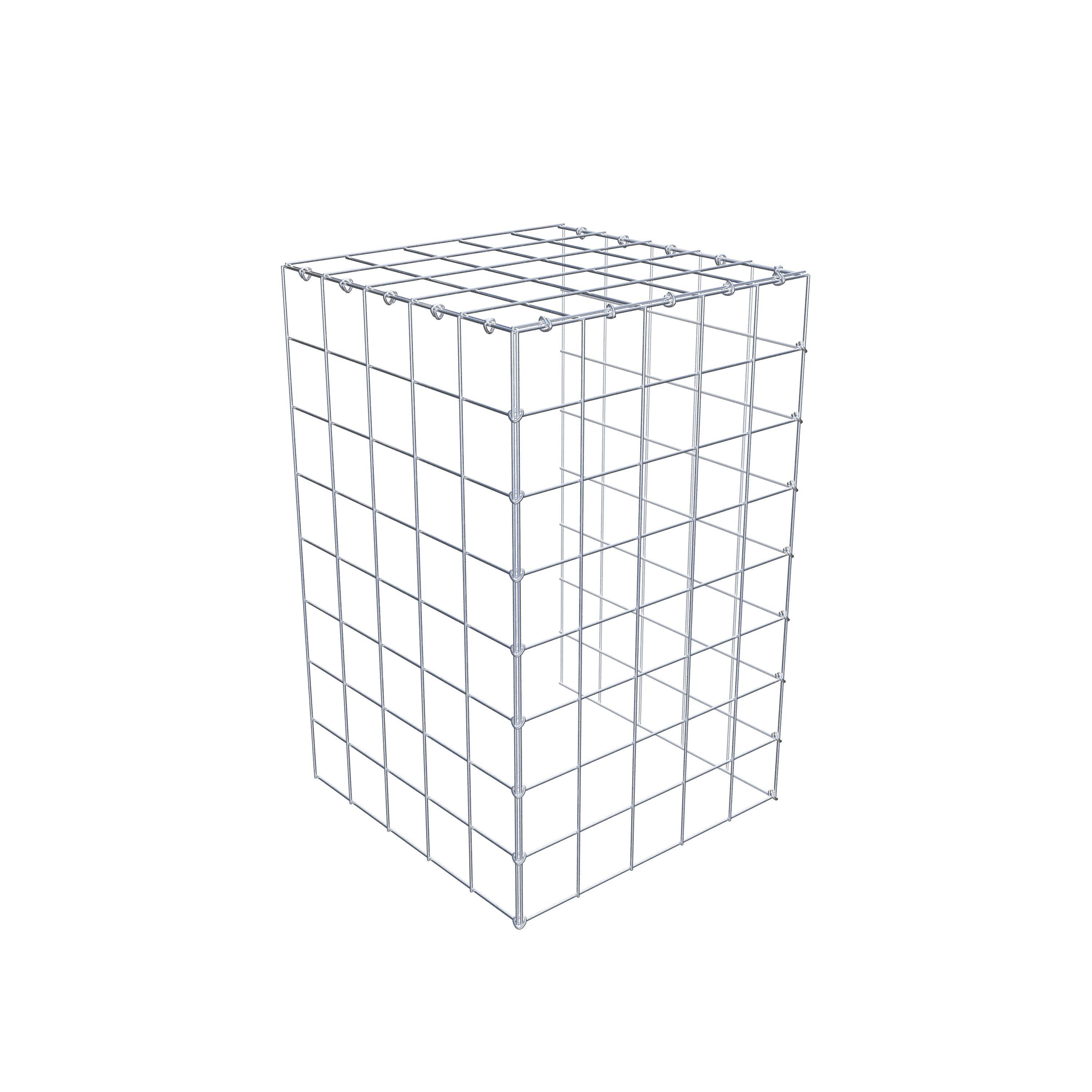 Gabion monté type 4 80 cm x 50 cm x 50 cm (L x H x P), maillage 10 cm x 10 cm, anneau en C